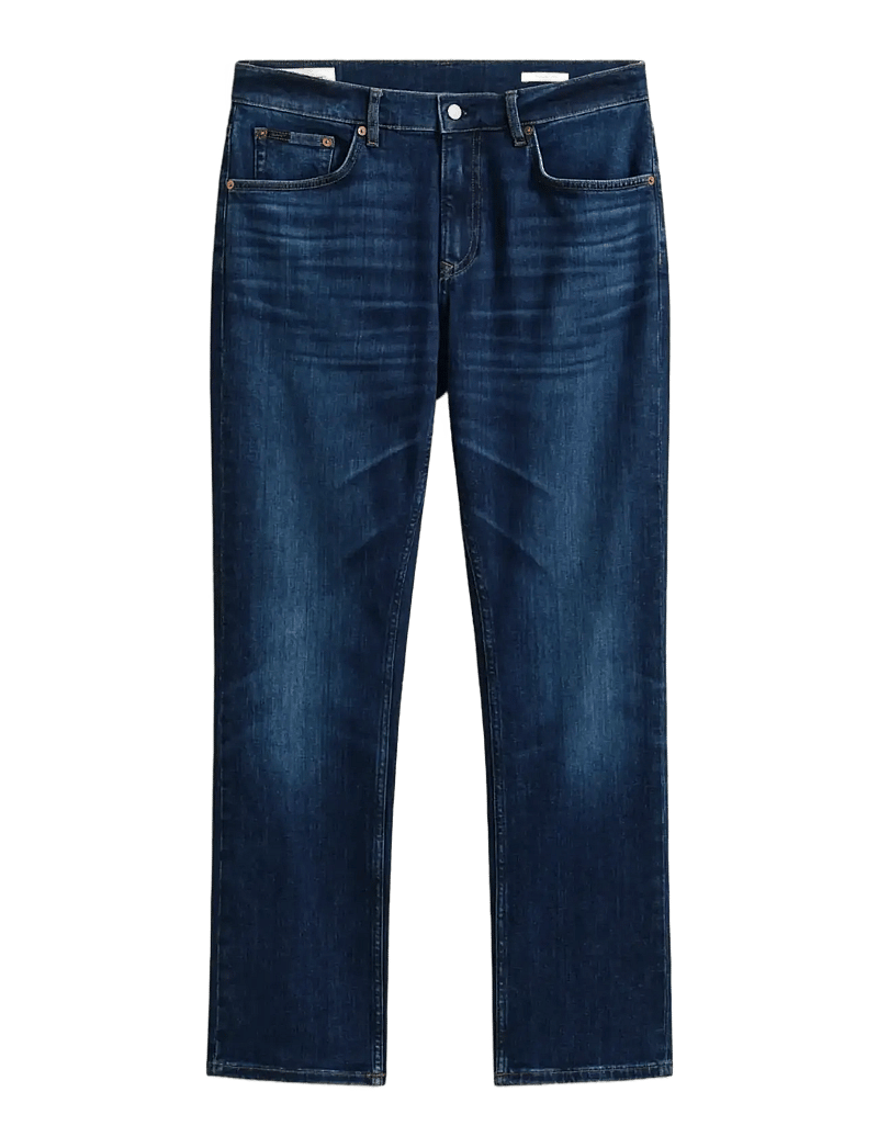 GANT - REG GANT JEANS - tavalised teksad - mid blue worn in - 1