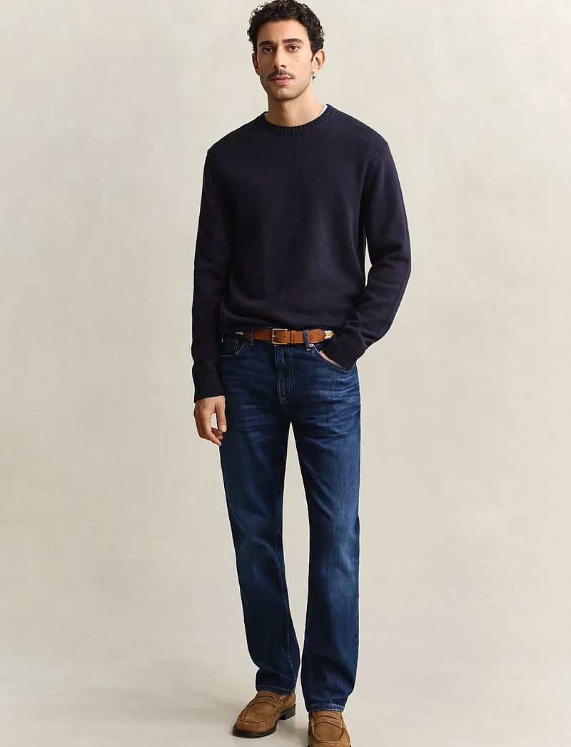 GANT - REG GANT JEANS - tavalised teksad - mid blue worn in - 0