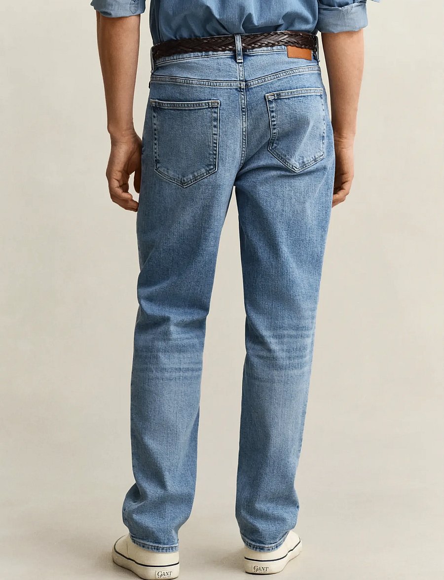 Gant - REG GANT JEANS - regular jeans - semi light blue worn in - 2