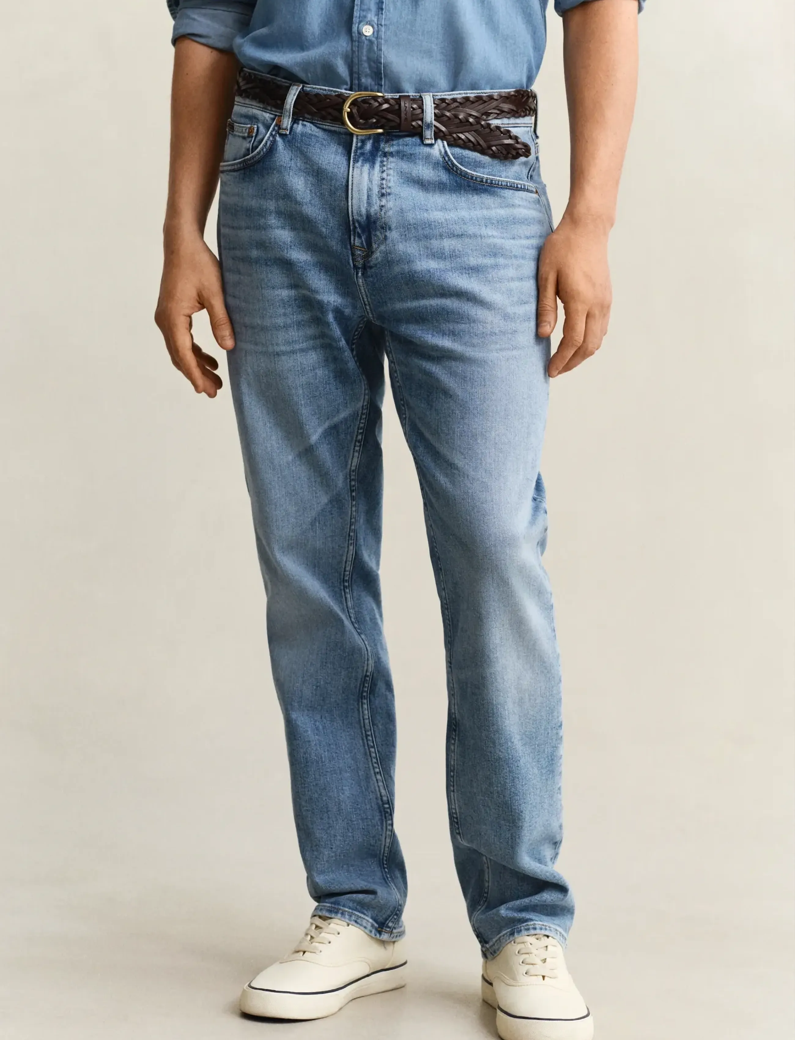 Gant - REG GANT JEANS - regular jeans - semi light blue worn in - 3