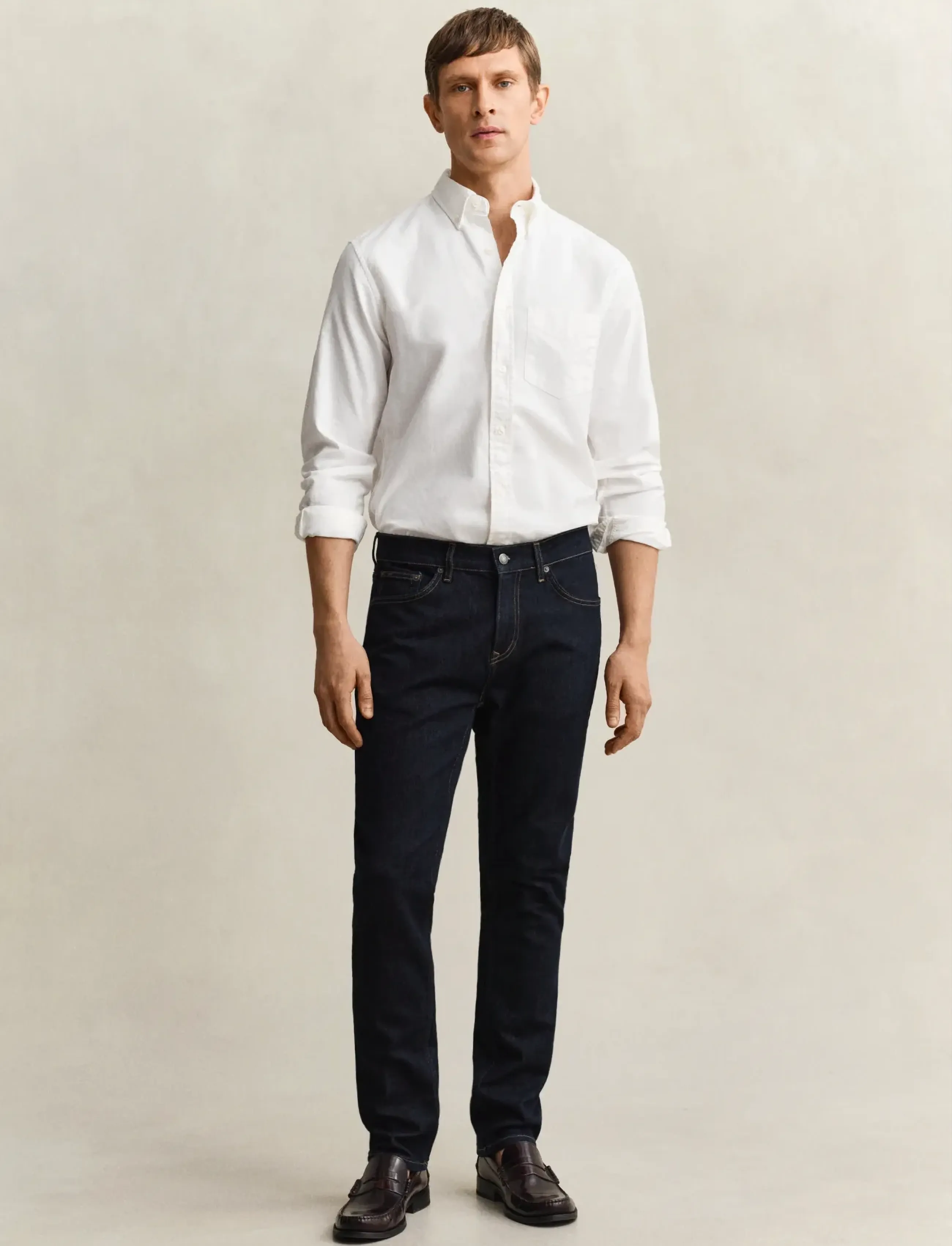 Gant Classic Slim Jeans, 32 x 32, Marineblau - Slim, Männerswear
