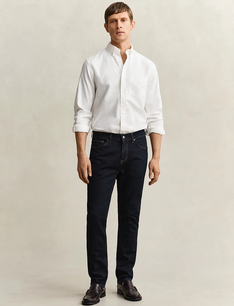 Gant - SLIM CLEAN WASH GANT JEANS - slim-fit jeans - dark blue - 0
