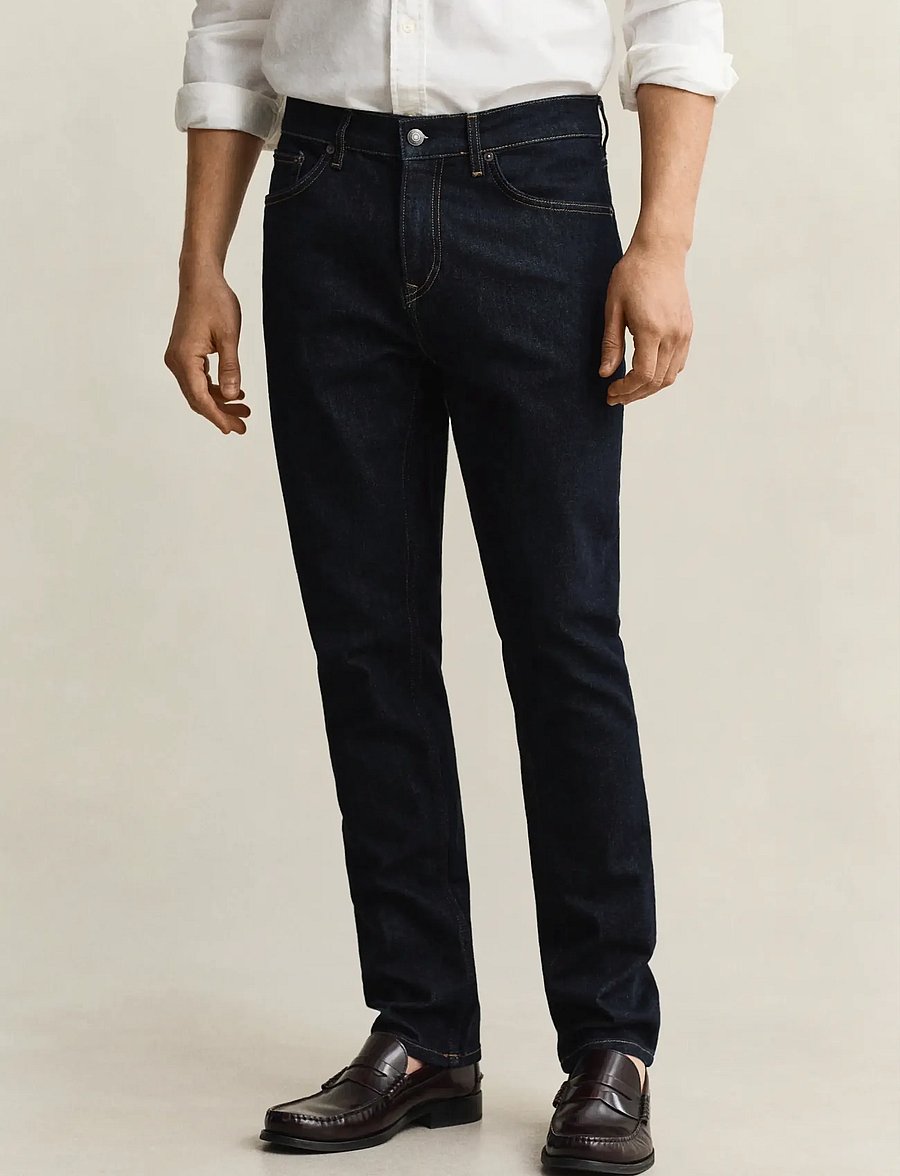 Gant - SLIM CLEAN WASH GANT JEANS - slim-fit jeans - dark blue - 4