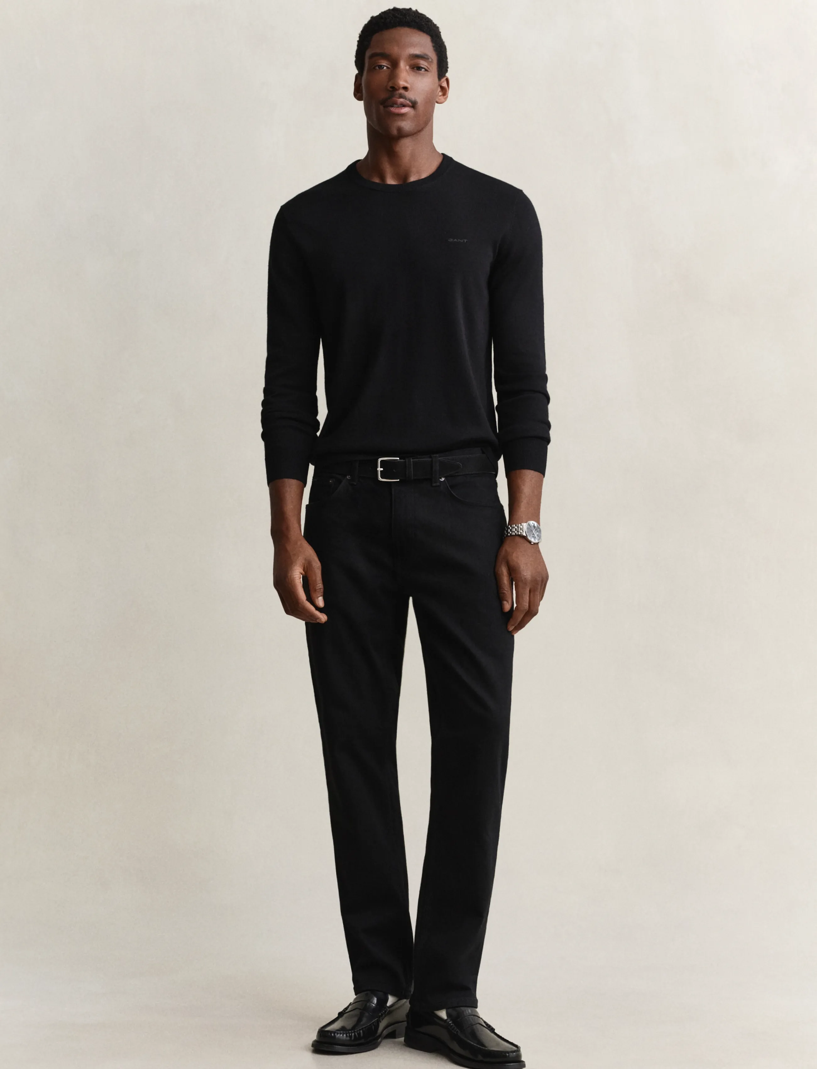 Gant Classic Regular Jeans, 32 x 32, Black, Jeans > Smalle, Herre