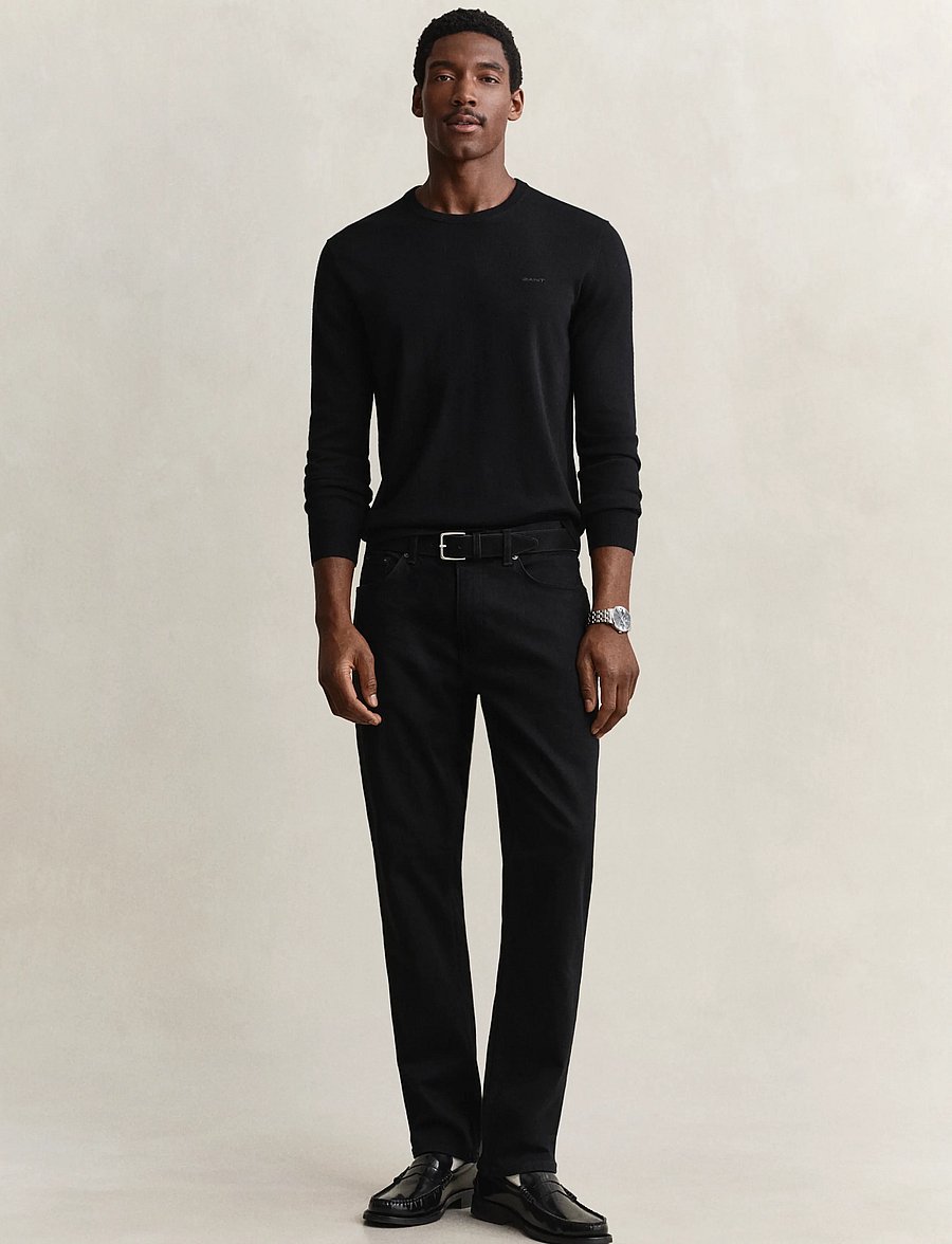 Gant - Classic Regular Jeans - regular jeans - black - 0