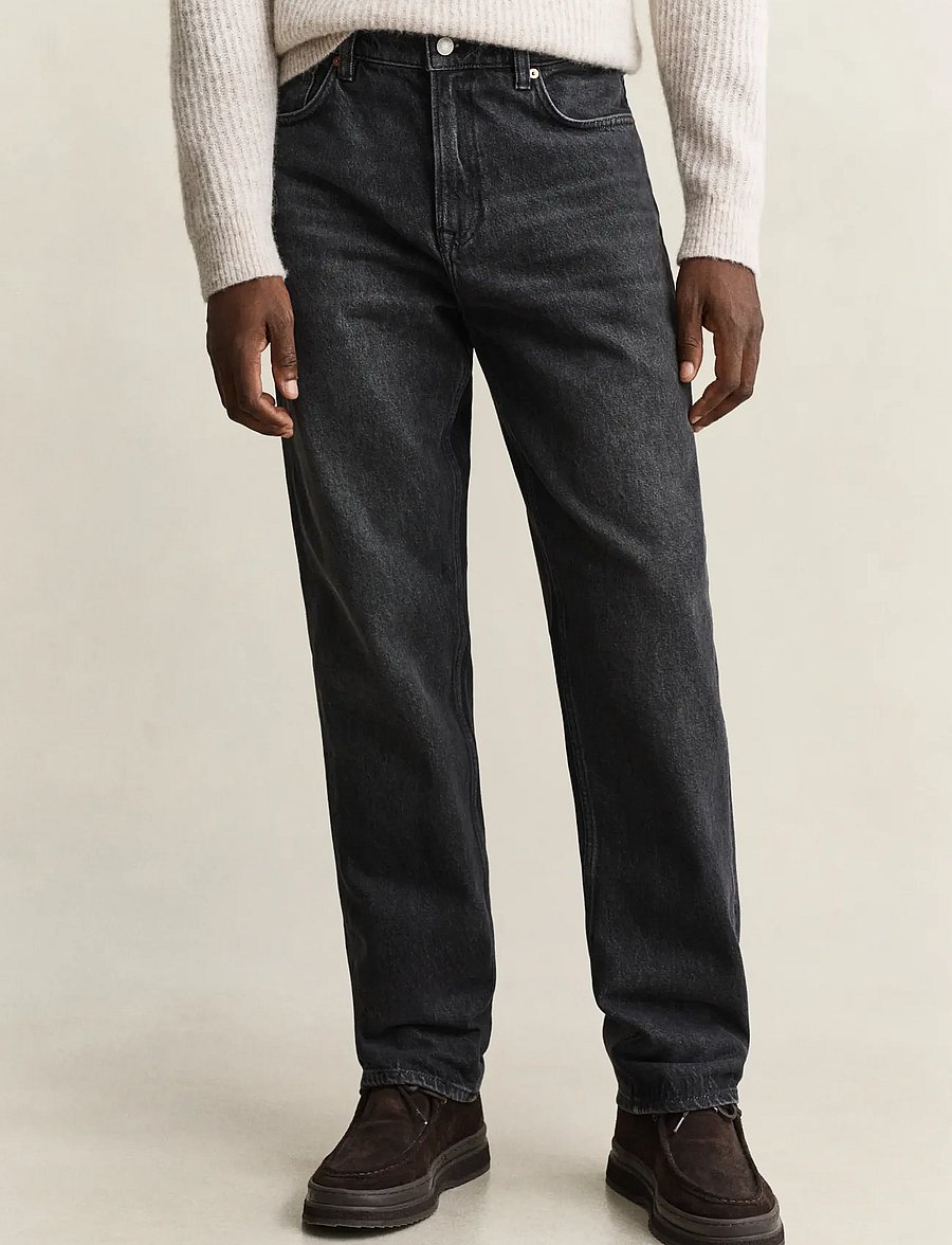 Gant - Straight Jeans - regular jeans - black broken in - 0