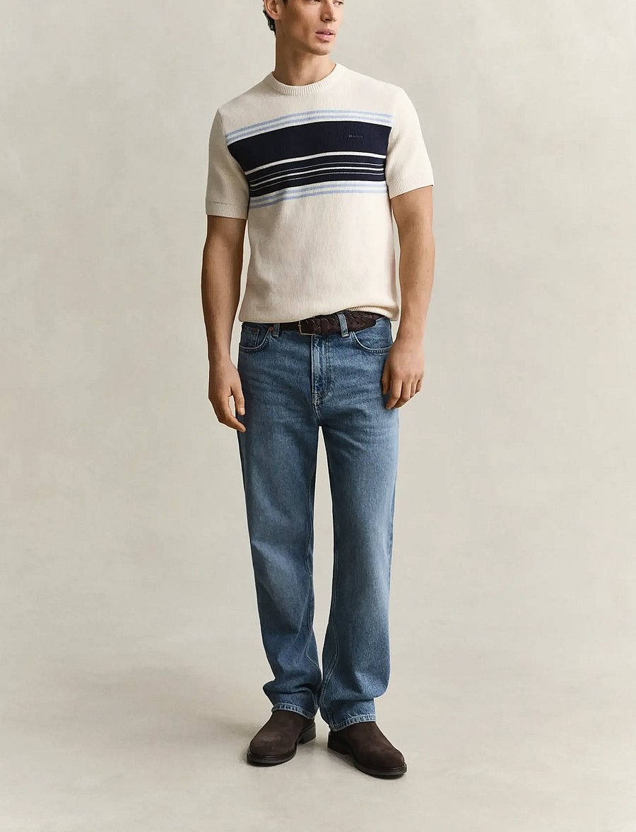 Gant - Straight Jeans - regular jeans - mid blue broken in - 0