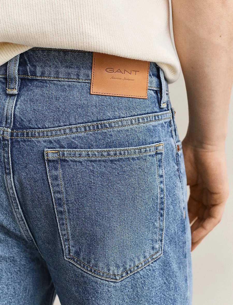 Gant - Straight Jeans - regular jeans - mid blue broken in - 3