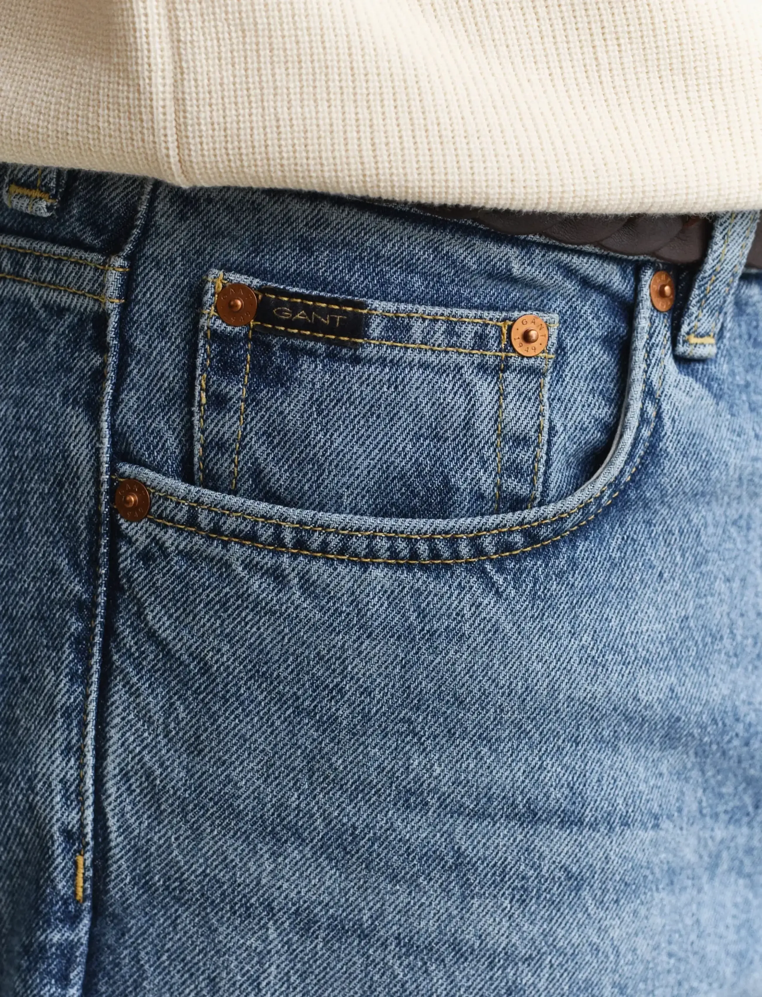 Gant - Straight Jeans - regular jeans - mid blue broken in - 4