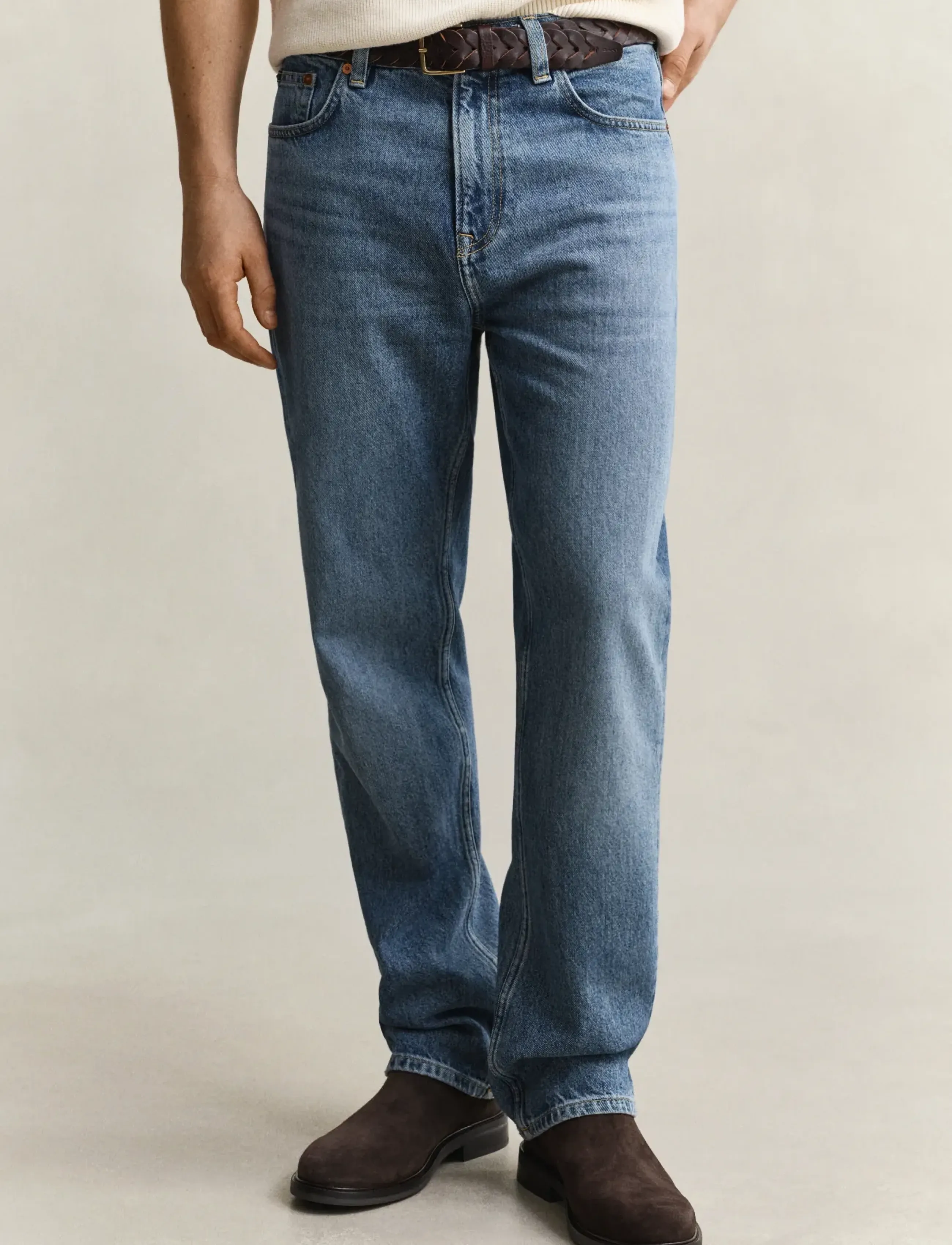 Gant - Straight Jeans - regular jeans - mid blue broken in - 5
