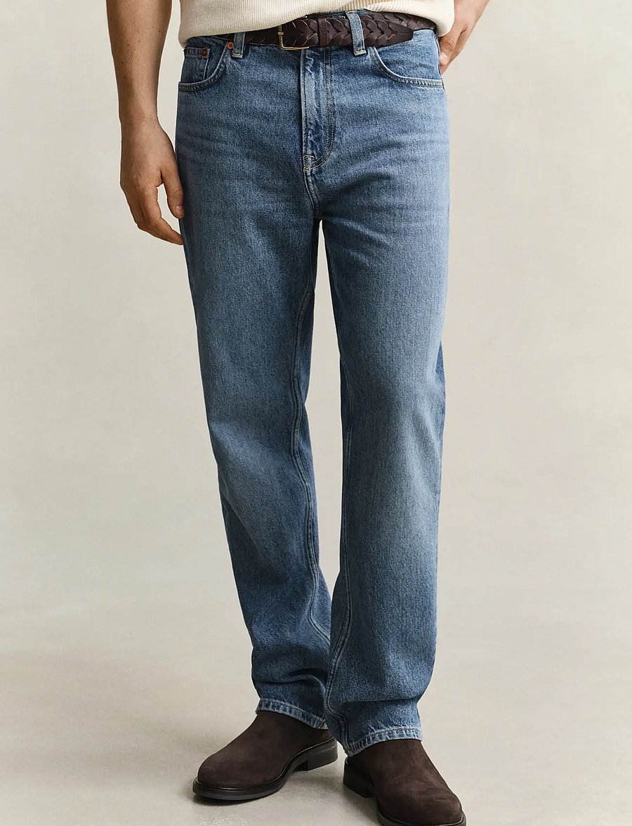 Gant - Straight Jeans - regular jeans - mid blue broken in - 5