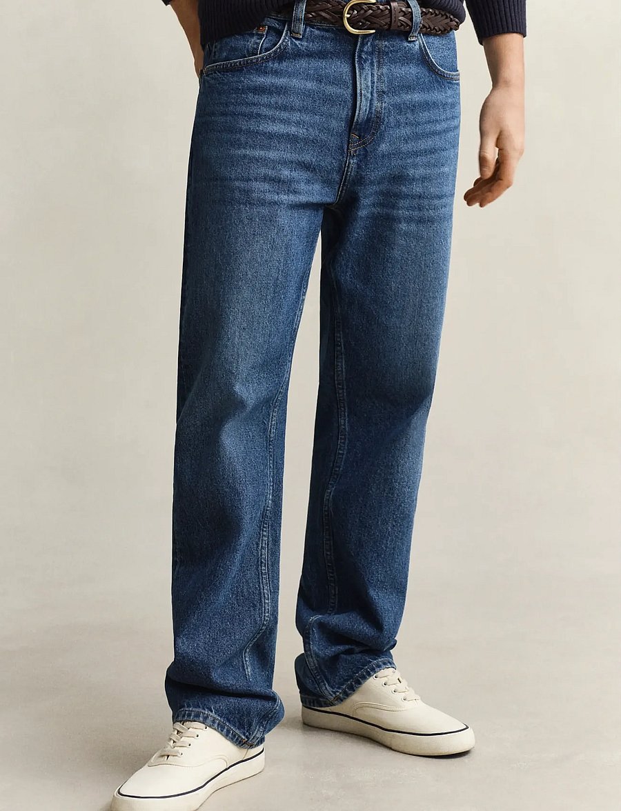 Gant - Straight Jeans - regular jeans - mid blue worn in - 3