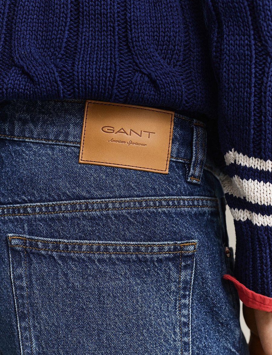 Gant - Straight Jeans - normale jeans - mid blue worn in - 4