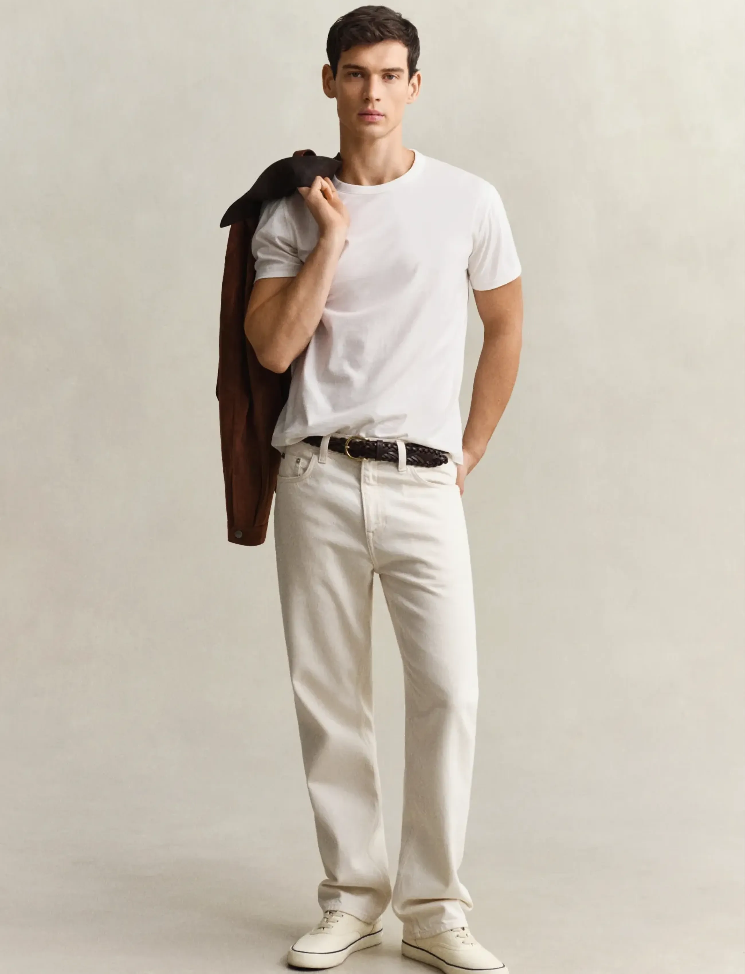 GANT GANT ECRU STRAIGHT FIT JEANS - Jeans - ECRU / cream