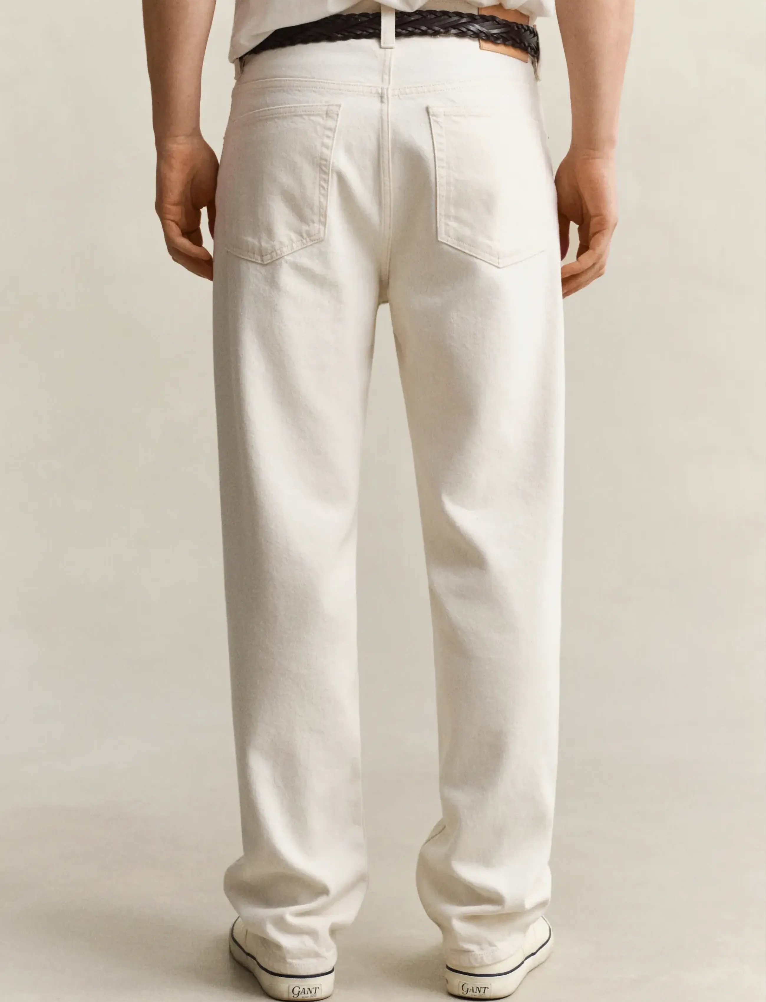 Gant - GANT ECRU STRAIGHT FIT JEANS - regular jeans - ecru - 2