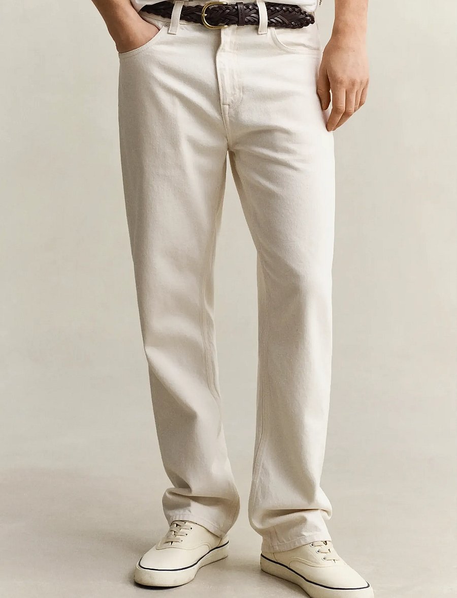 Gant - GANT ECRU STRAIGHT FIT JEANS - regular jeans - ecru - 3