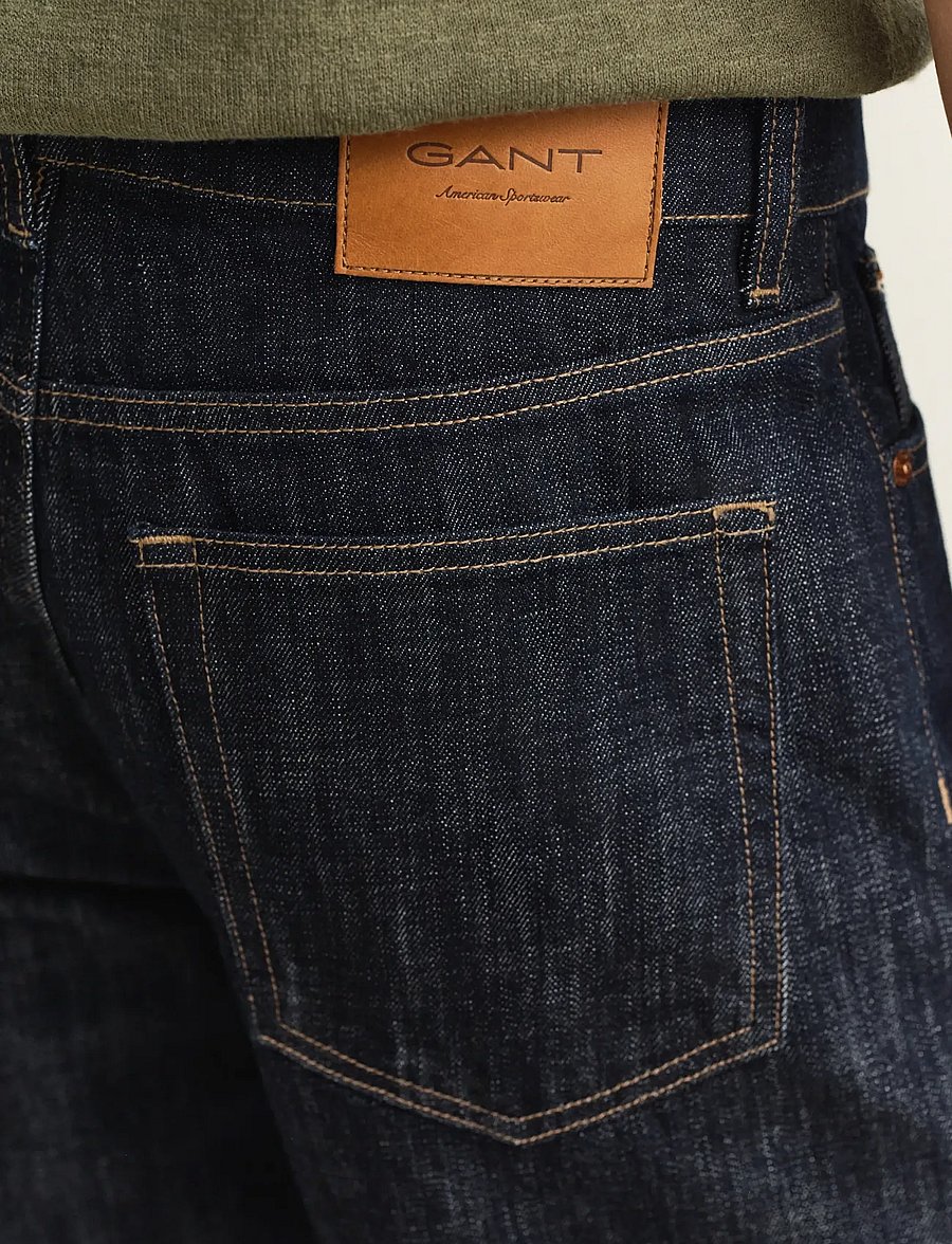 Gant - REG SELVEDGE JEANS - normale jeans - dark blue raw - 3