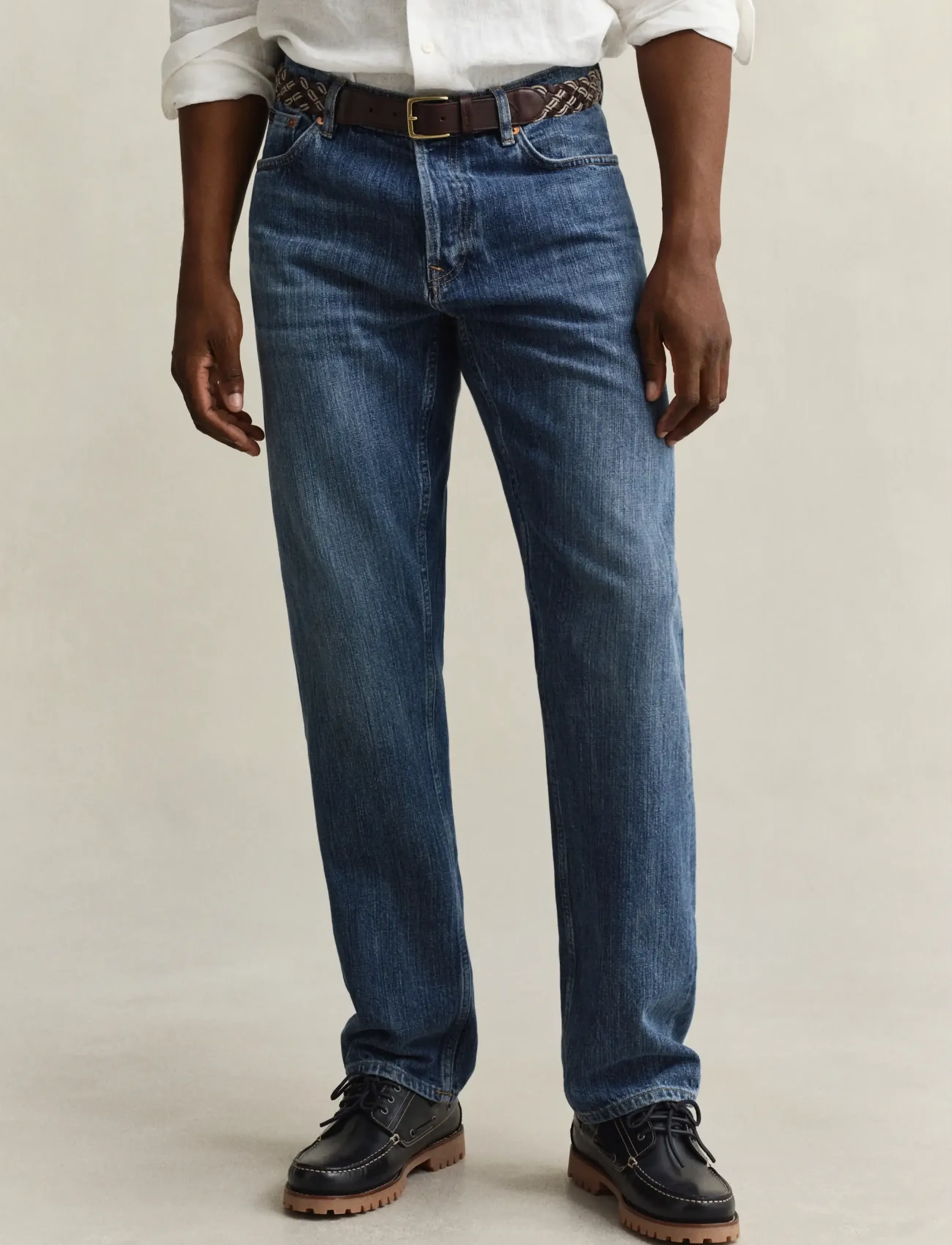 Gant - REG SELVEDGE JEANS - regular jeans - semi light blue worn in - 3