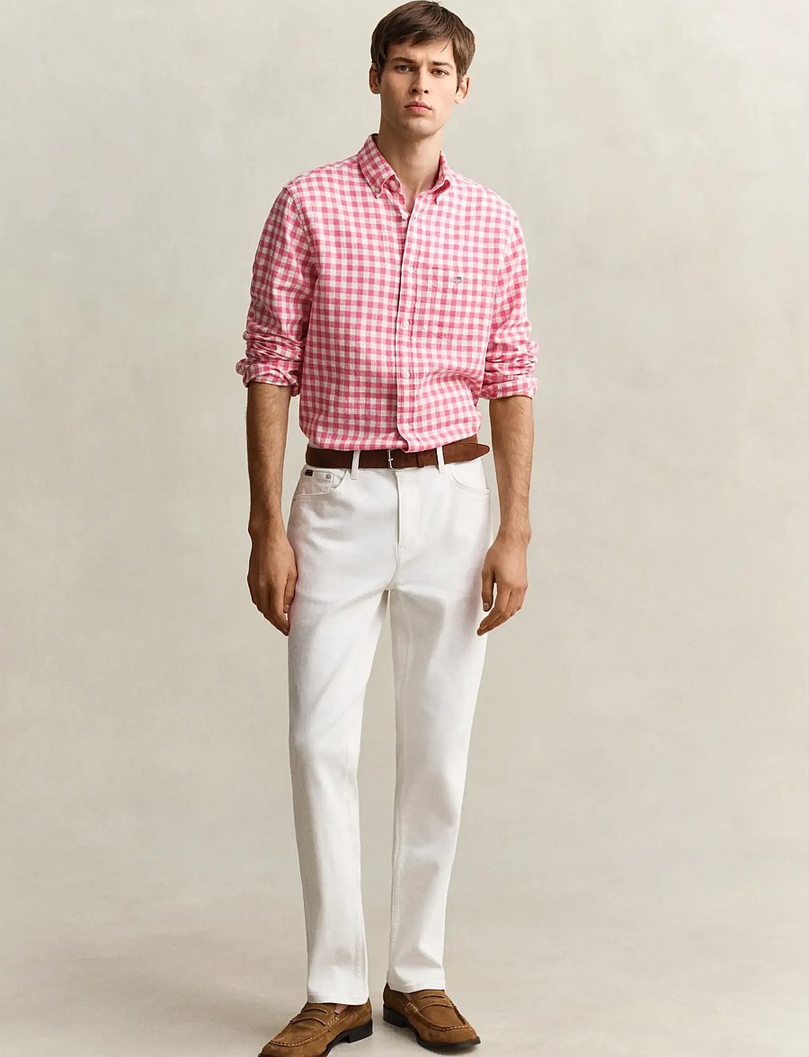 Gant - REG WHITE JEANS - tavalised teksad - eggshell - 0