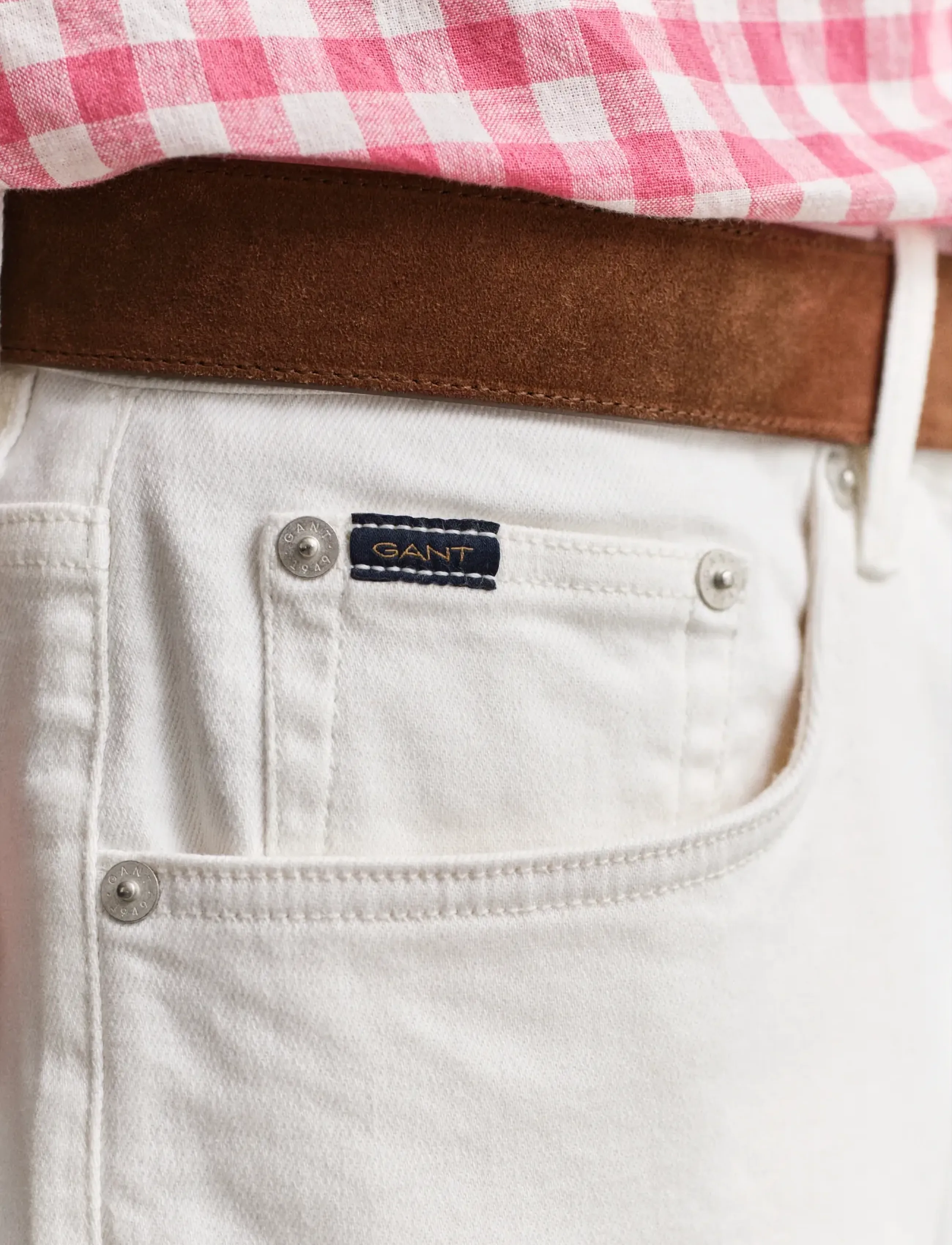 Gant - REG WHITE JEANS - regular jeans - eggshell - 3