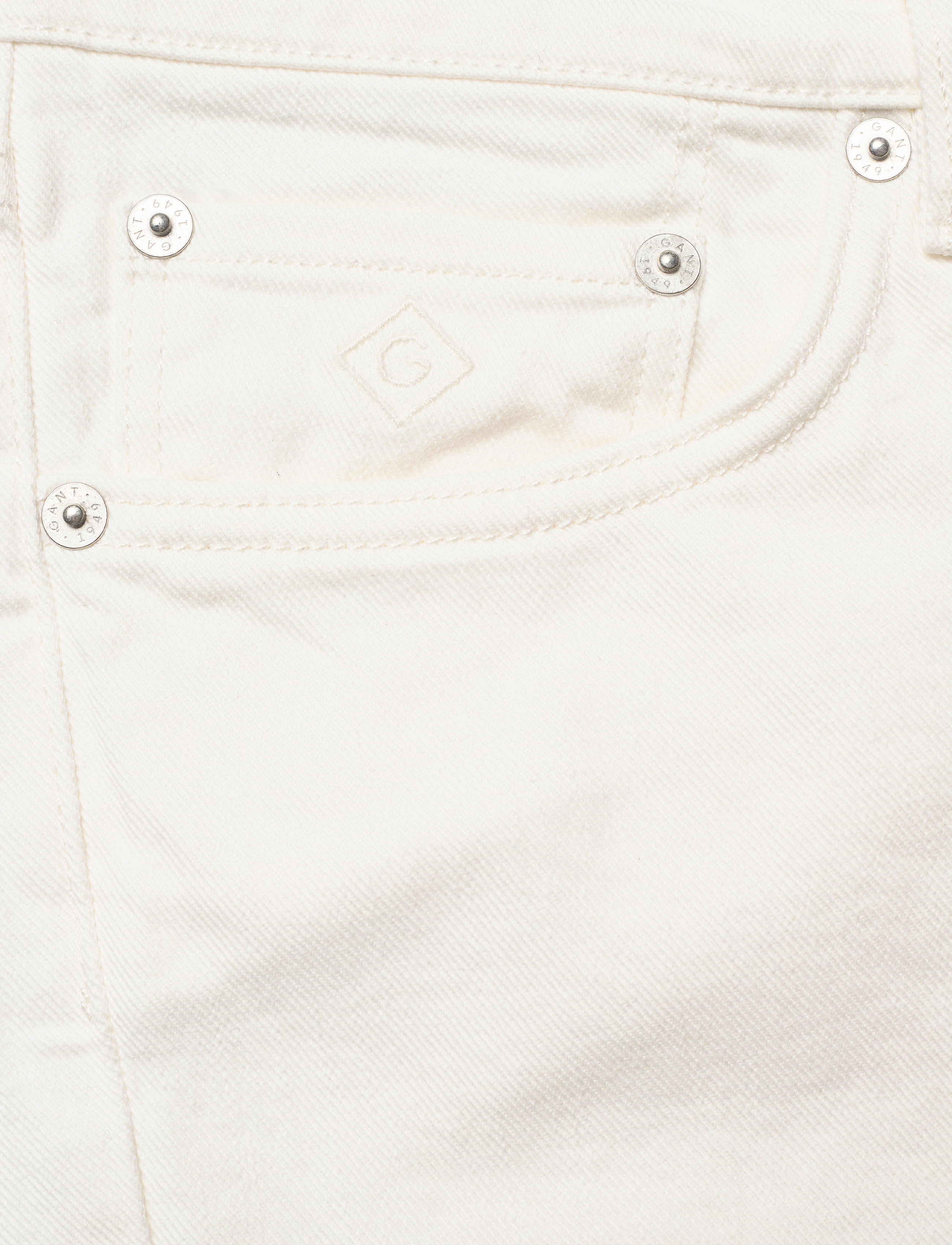 GANT - D2. SLIM ECRU JEANS - cream - 2