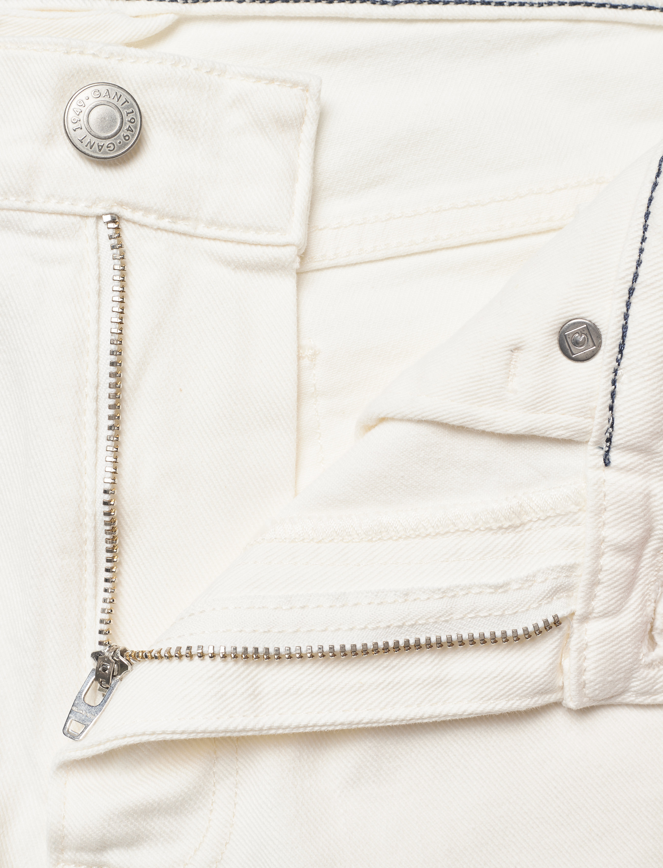 GANT - D2. SLIM ECRU JEANS - cream - 3
