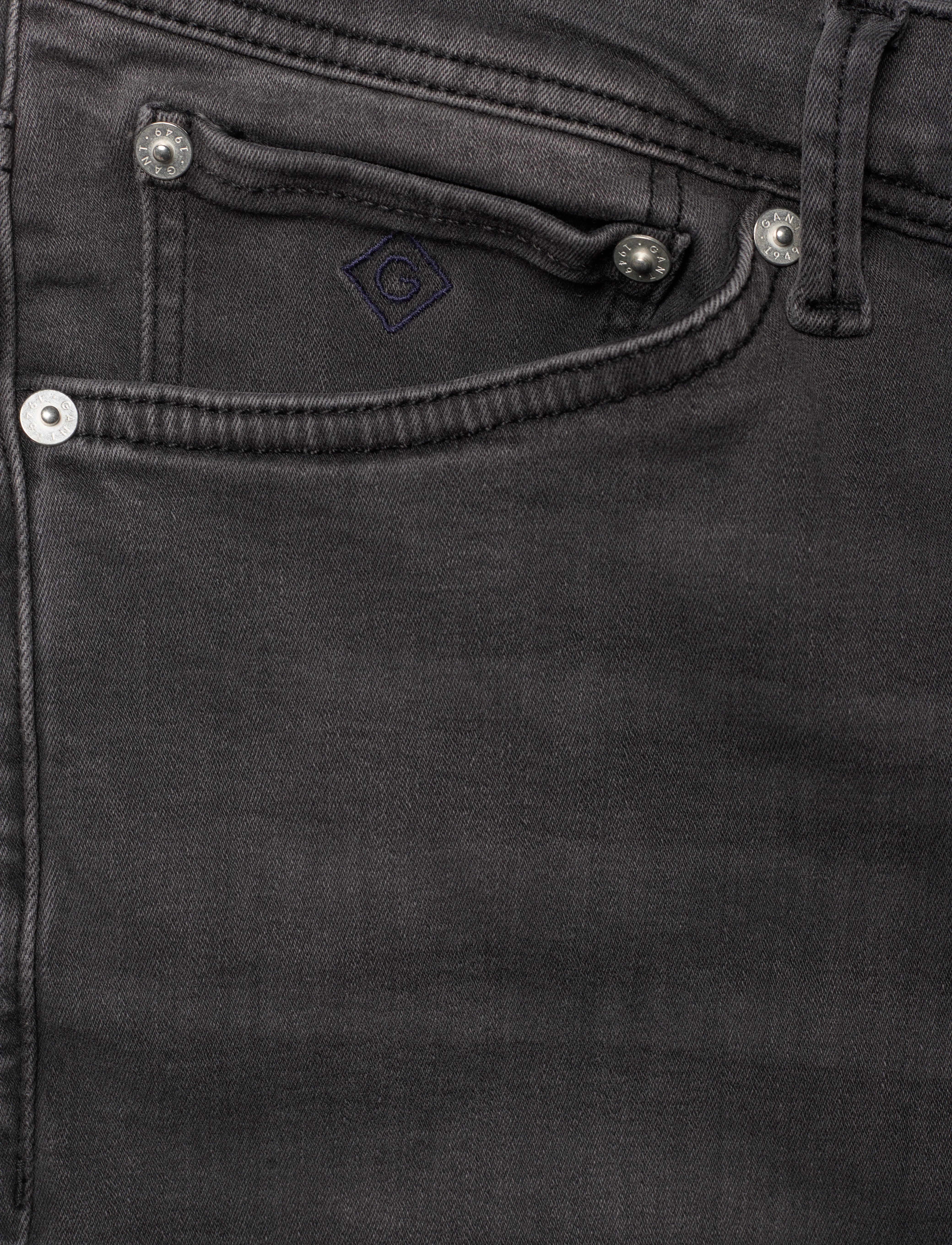GANT - MAXEN ACTIVE-RECOVER BLK JEANS - black worn in - 2