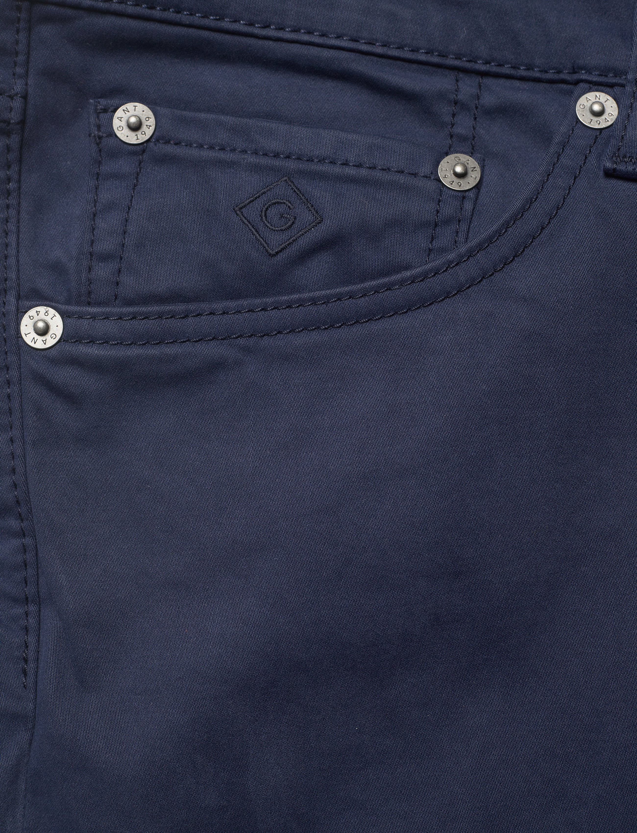 GANT - D1. TAPERED SATIN JEANS - marine - 2