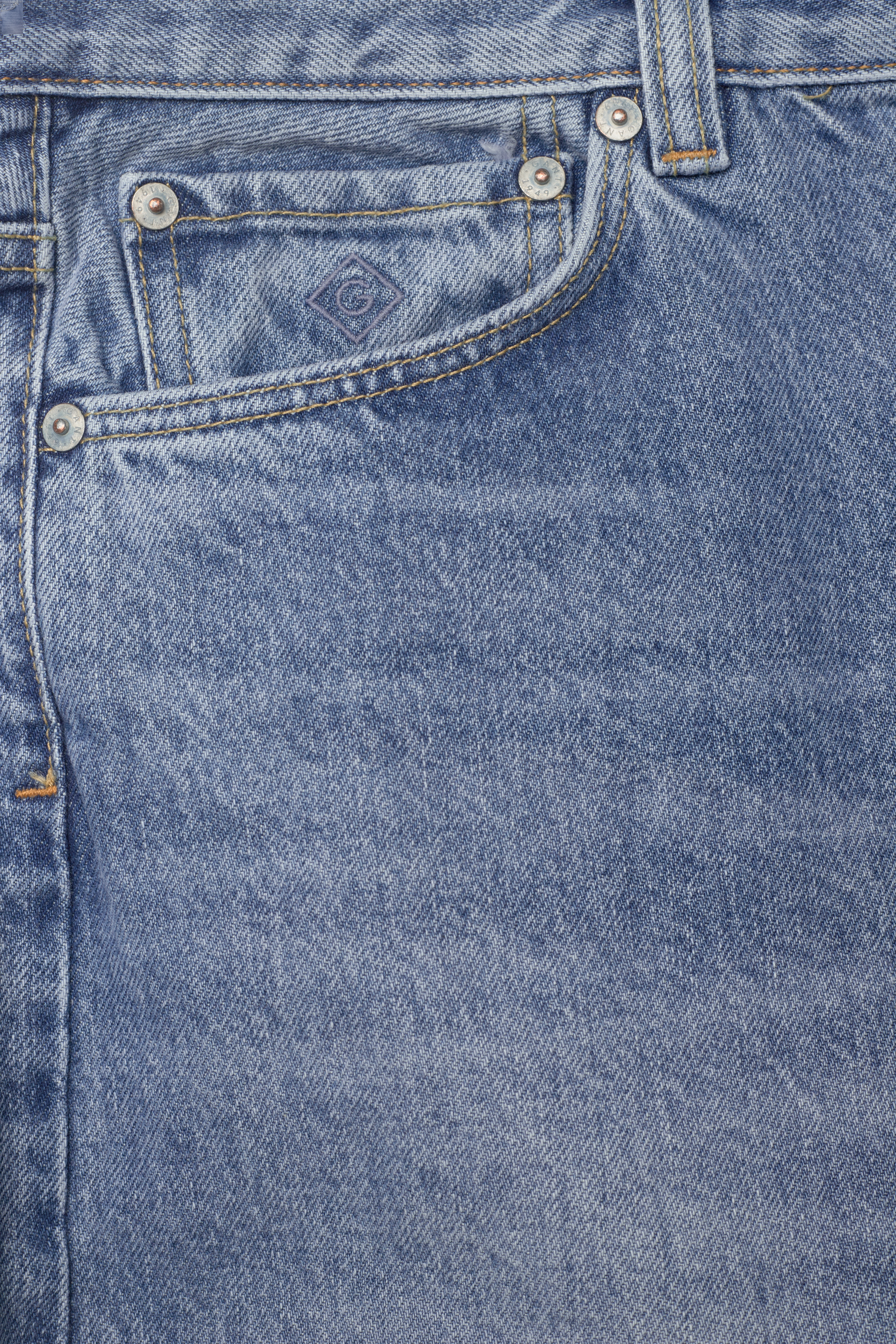 GANT - D2. LOOSE STRAIGHT JEANS - light blue vintage - 2
