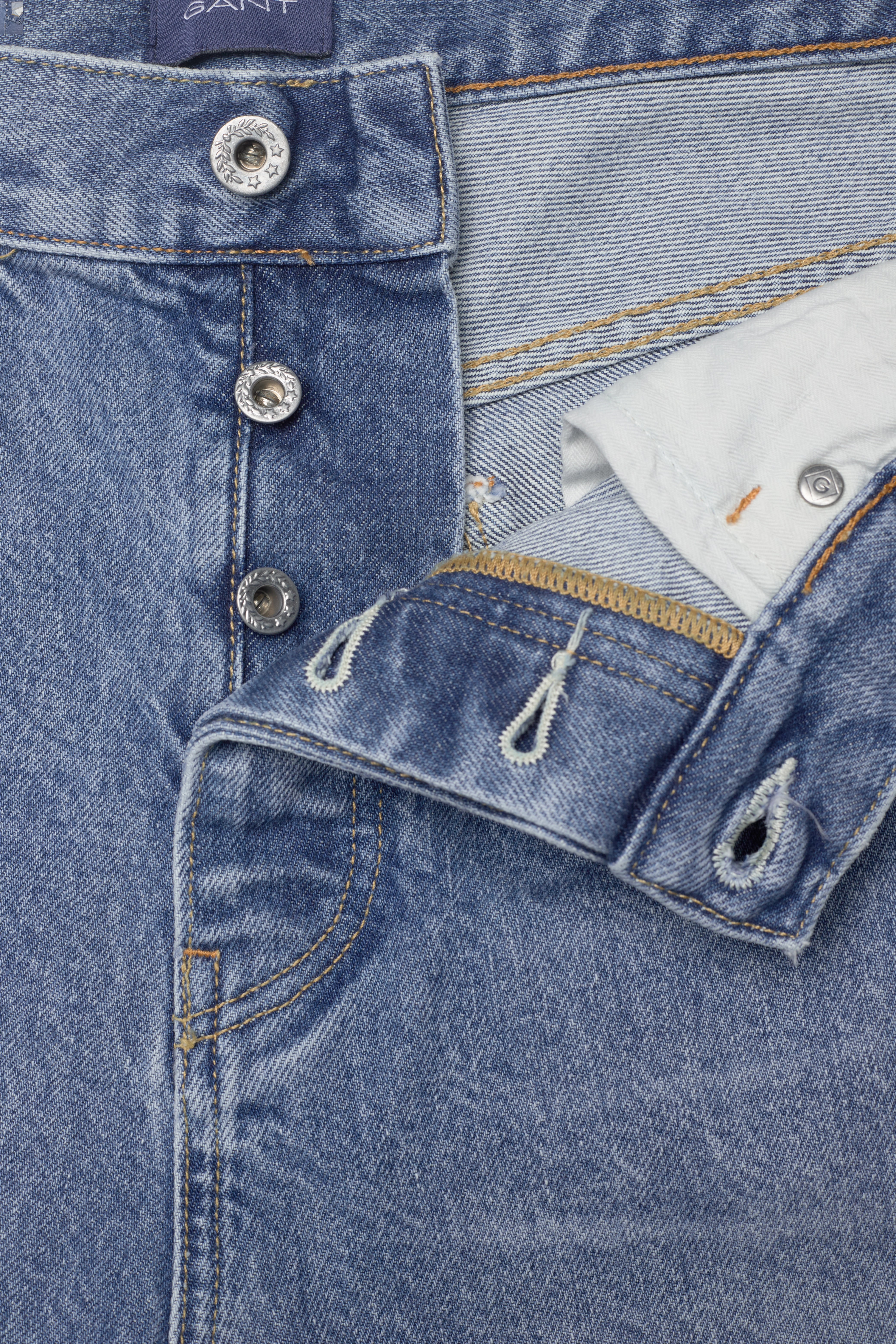GANT - D2. LOOSE STRAIGHT JEANS - light blue vintage - 3