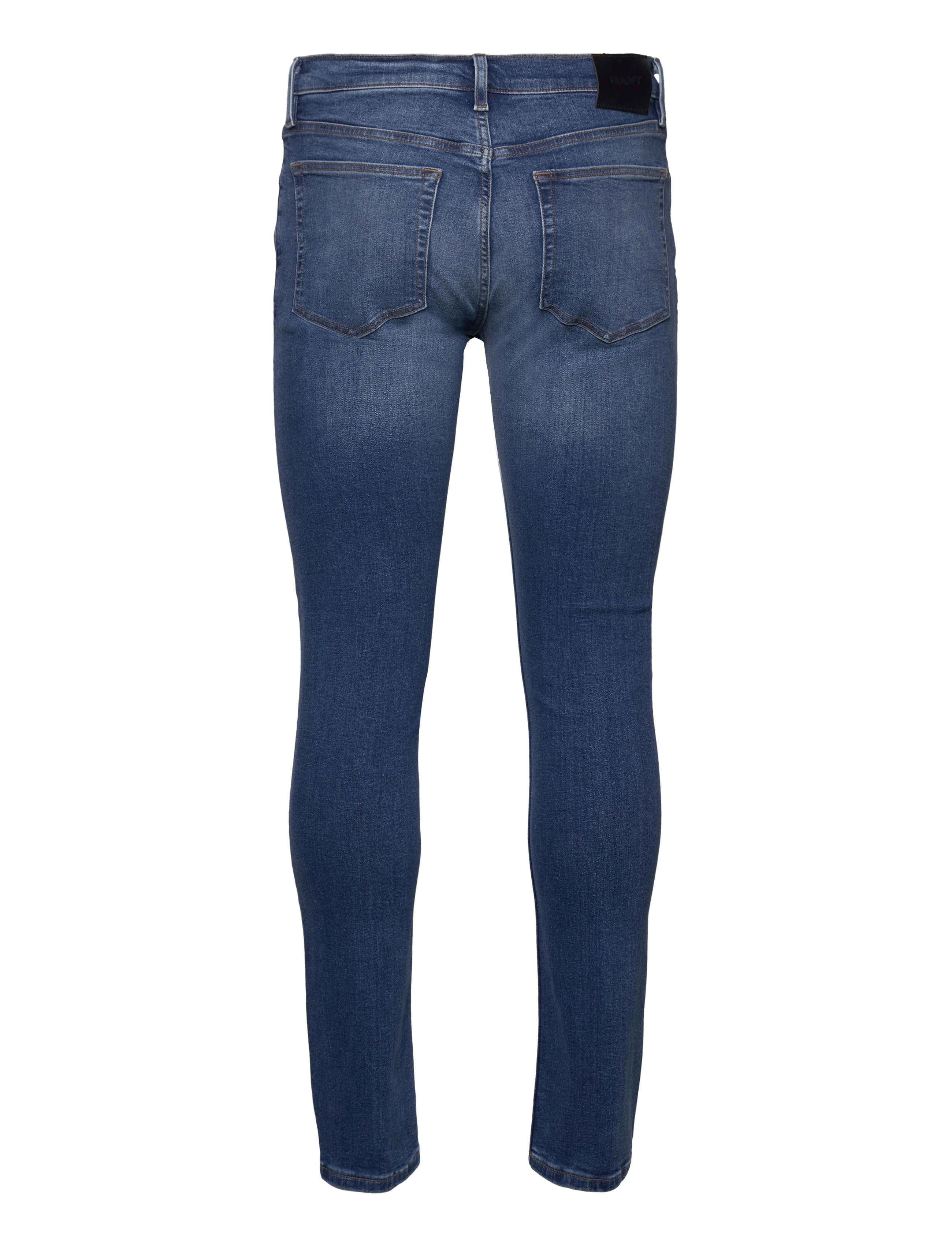 GANT - D1. MAXEN GANT RETRO SHIELD JEANS - mid blue broken in - 1