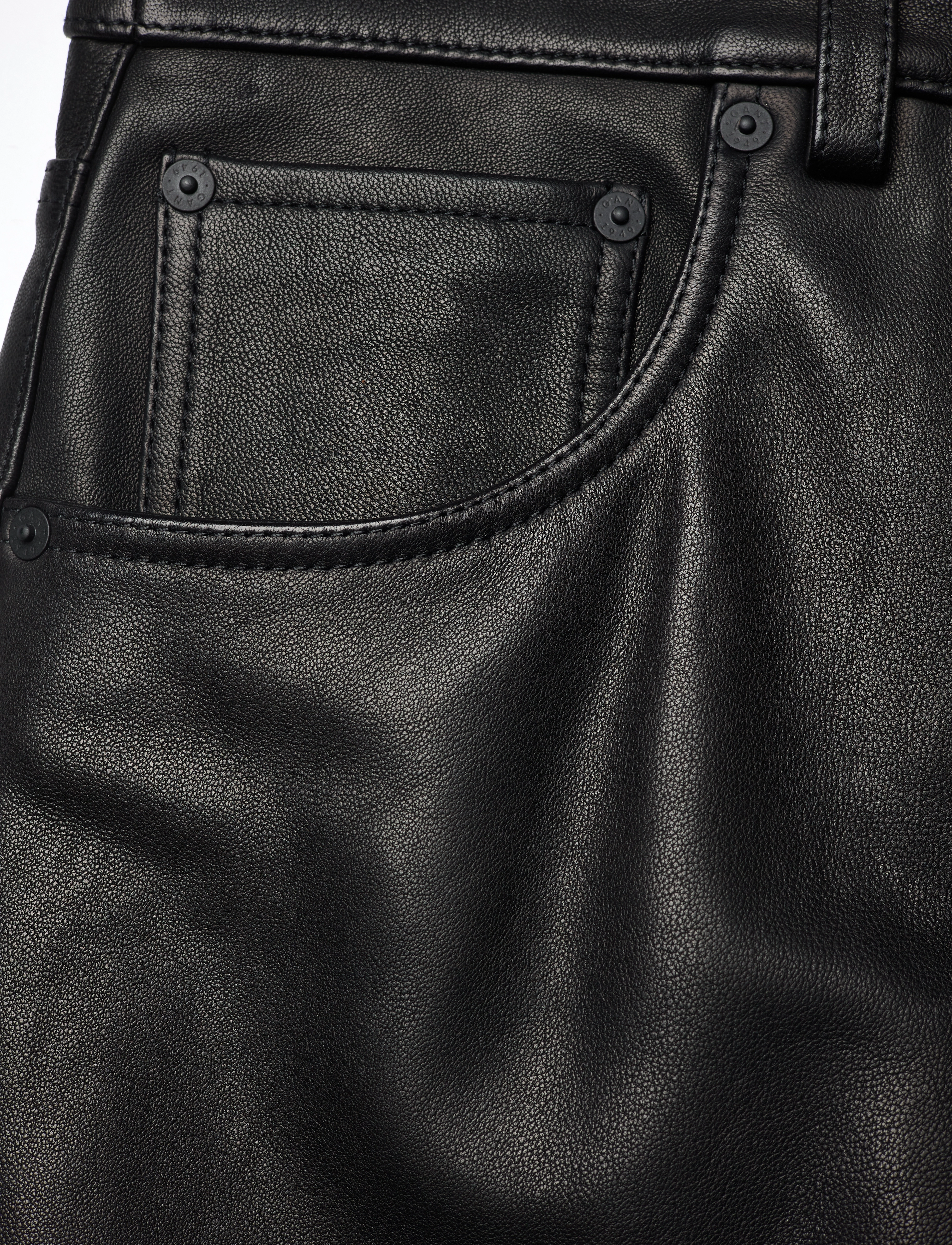 GANT - D1. LEATHER JEANS - black - 2