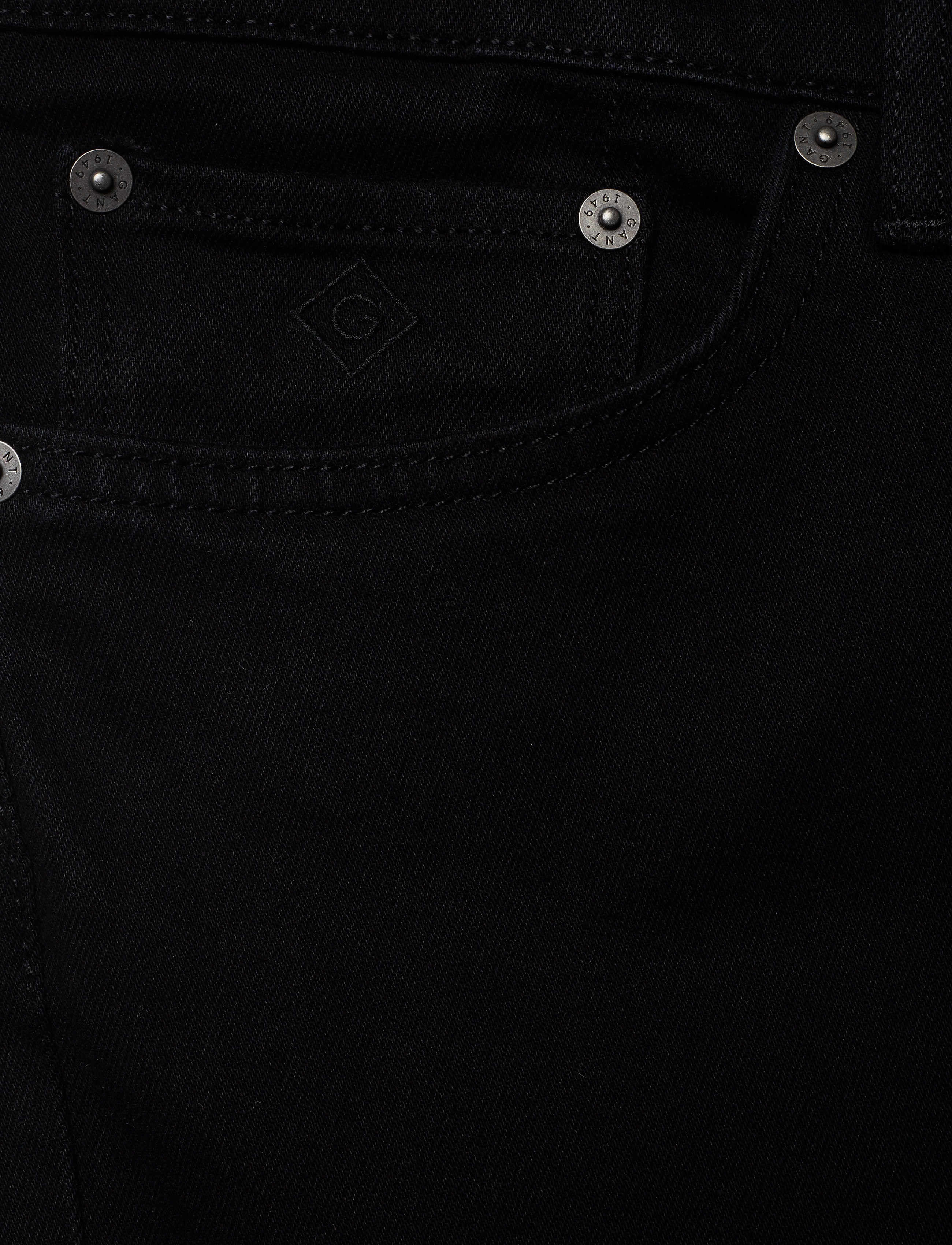 GANT - D1. SLIM BLACK GANT JEANS - black worn in - 2