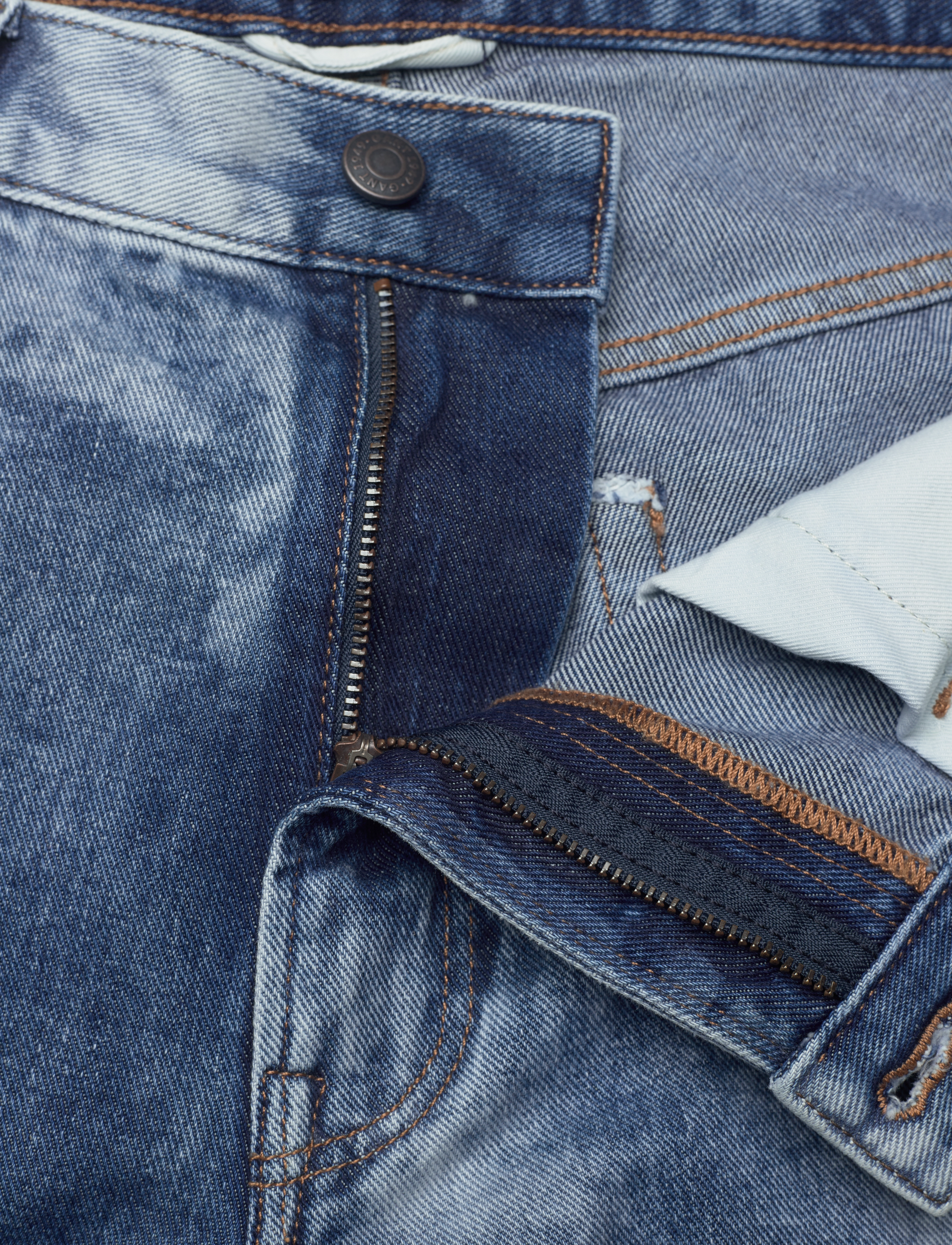 GANT - D2. BLEACH JEANS - mid blue vintage - 3
