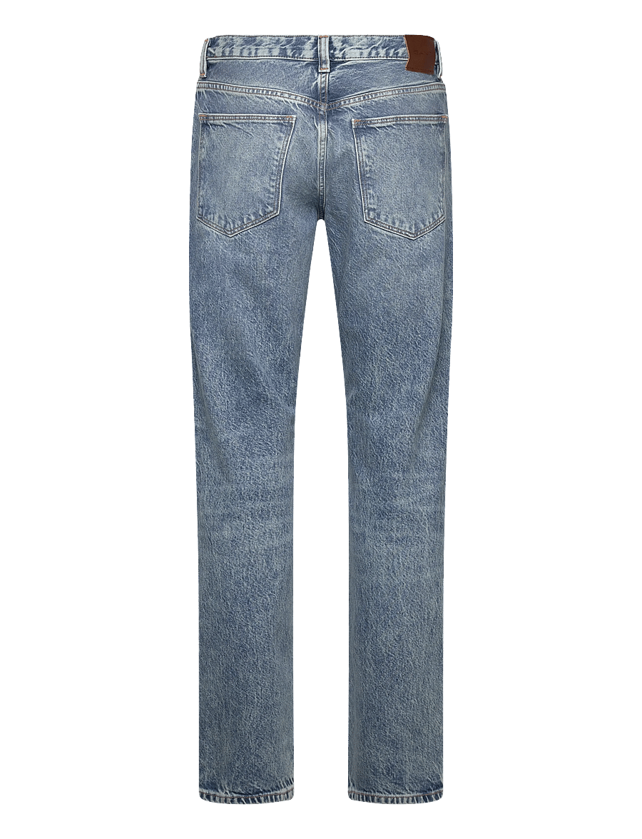 Gant - LIGHT BLUE STRAIGHT JEANS - klassikalised teksad - light blue worn in - 2