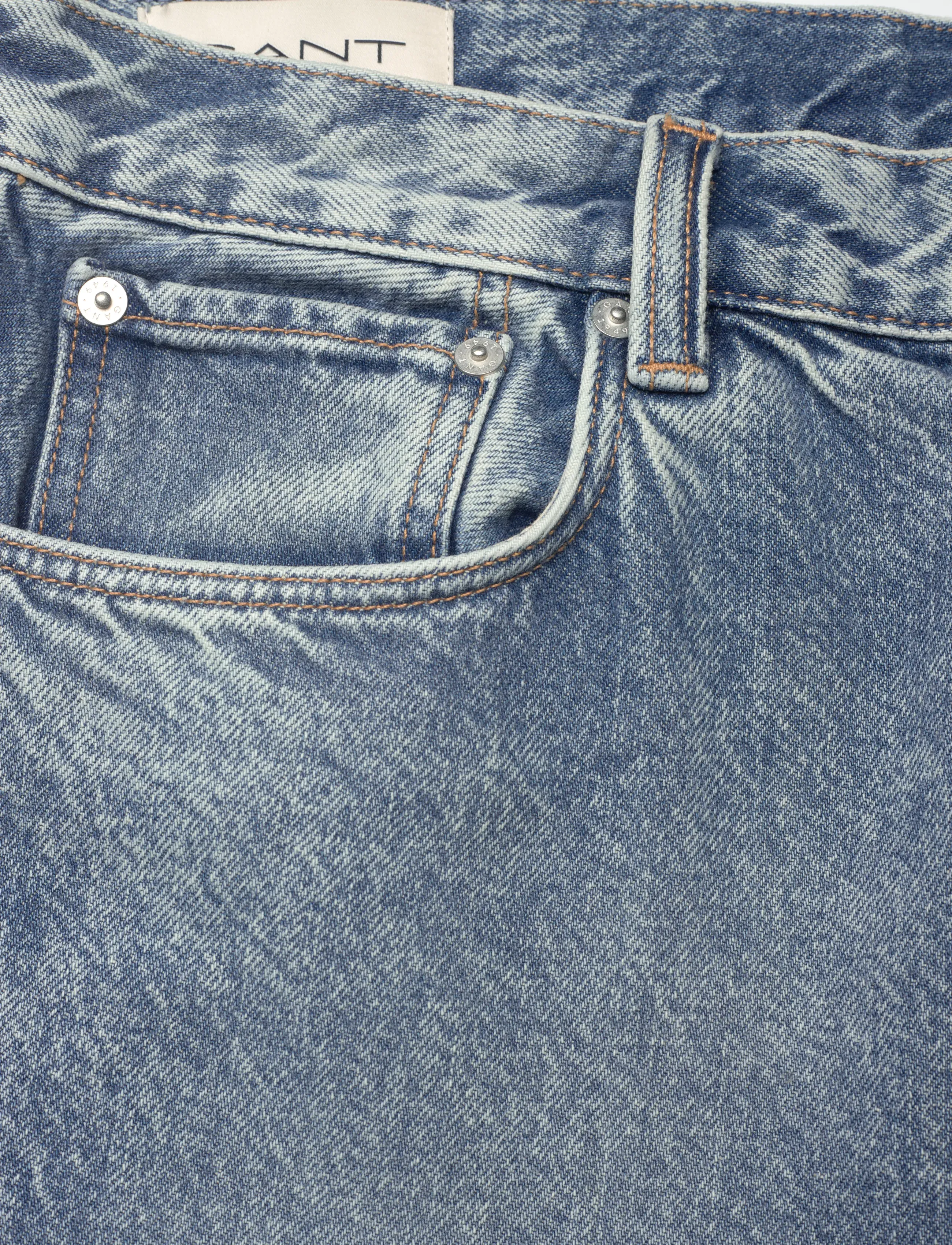 Gant - LIGHT BLUE STRAIGHT JEANS - regular jeans - light blue worn in - 2