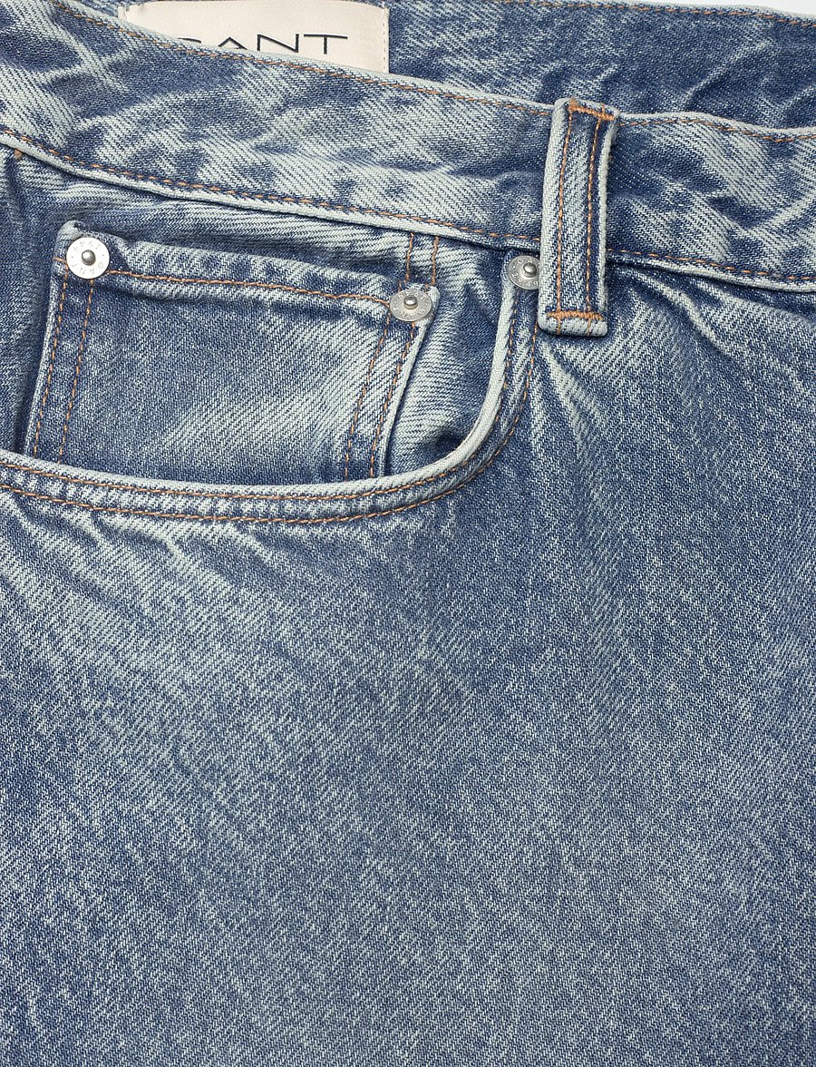 Gant - LIGHT BLUE STRAIGHT JEANS - klassikalised teksad - light blue worn in - 5