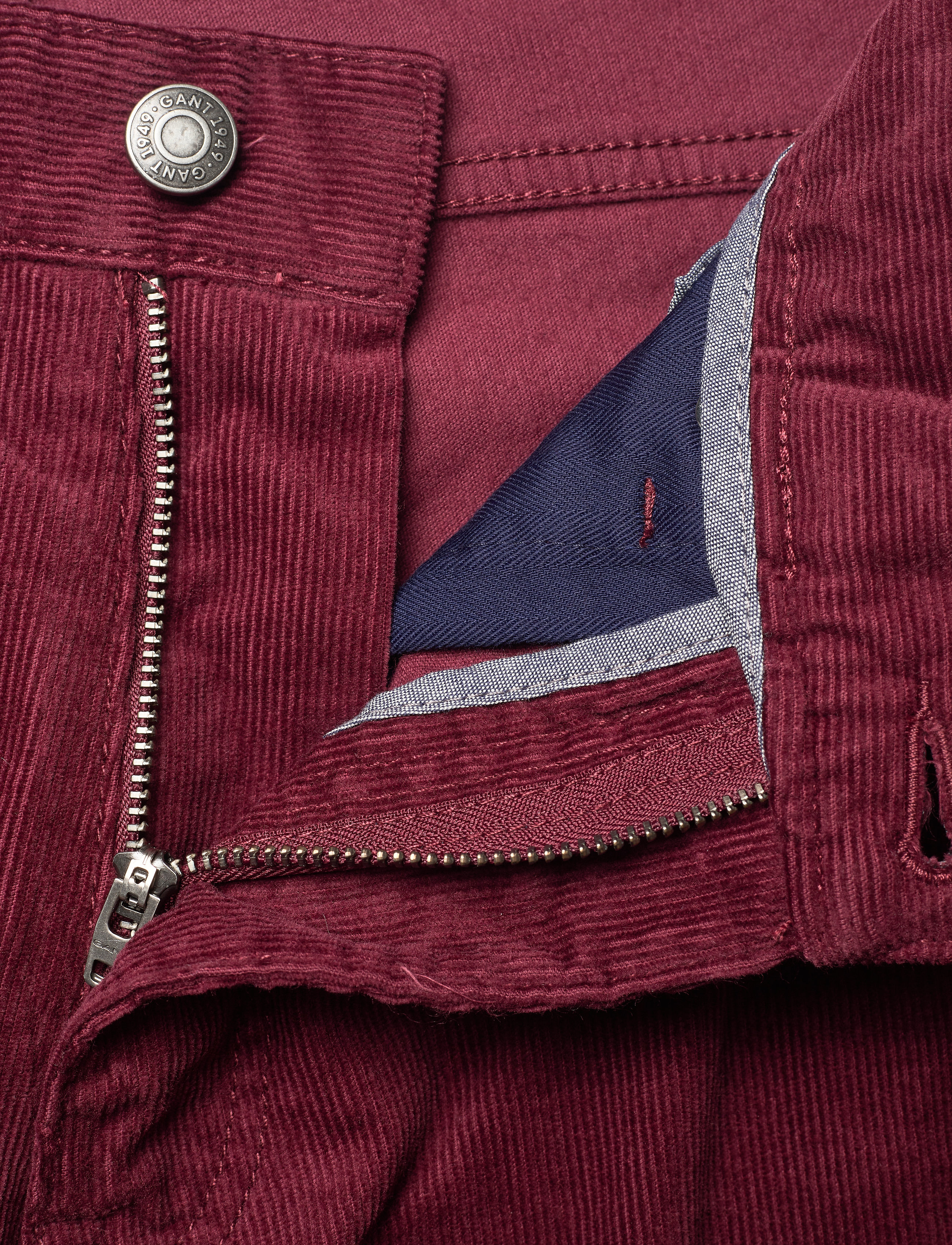 GANT - D1. SLIM CORD JEANS - port red - 3
