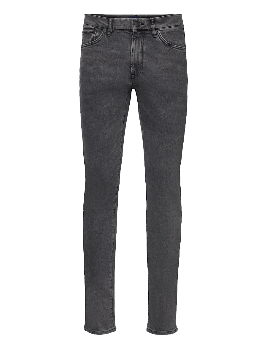 Gant - REGULAR GANT BLACK WASH JEANS - tavalised teksad - black - 1