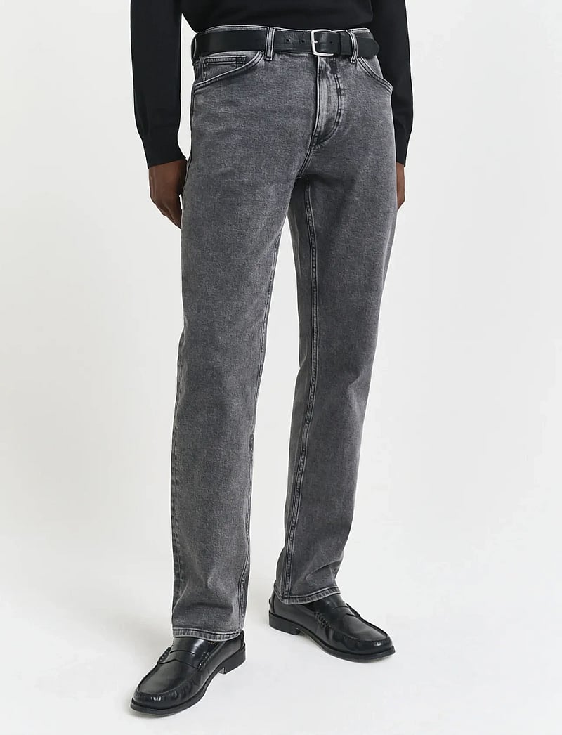 Gant - REGULAR GANT BLACK WASH JEANS - regular jeans - black - 4