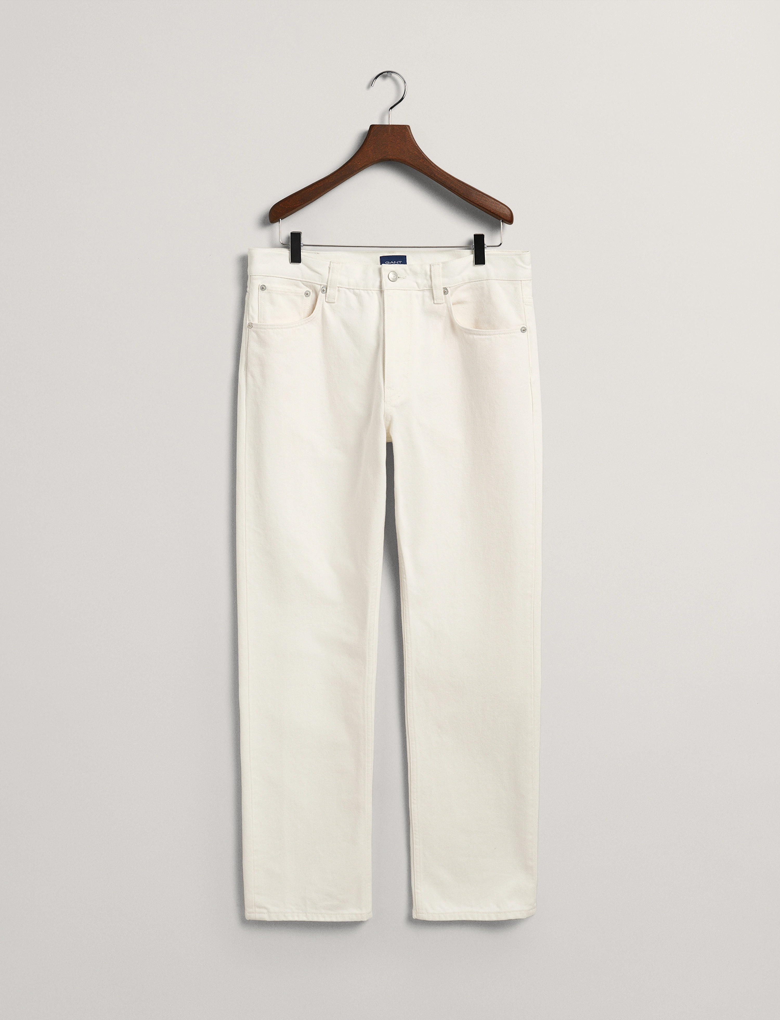 Gant - WHITE STRAIGHT JEANS - loose jeans - eggshell - 5