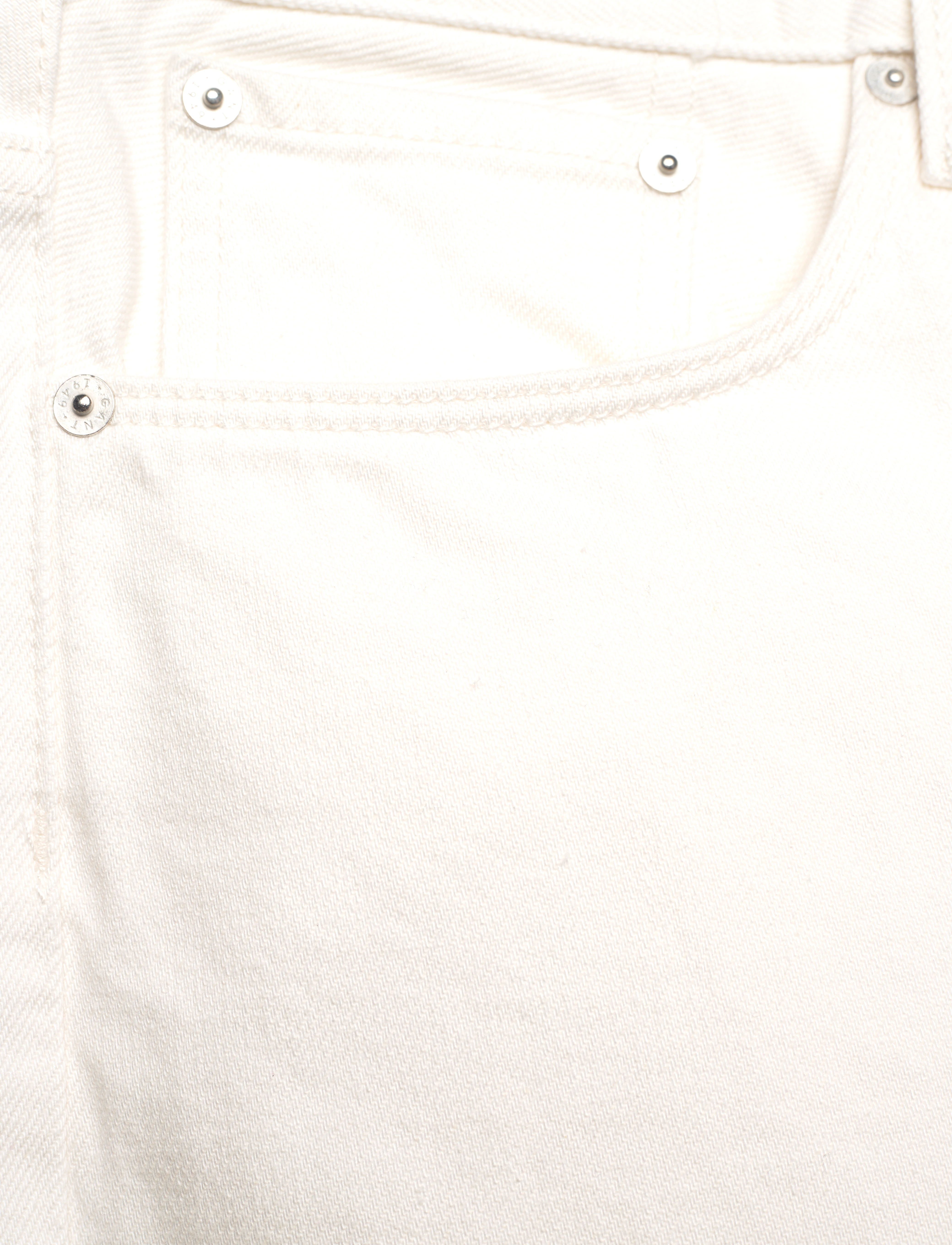 Gant - WHITE STRAIGHT JEANS - loose jeans - eggshell - 2