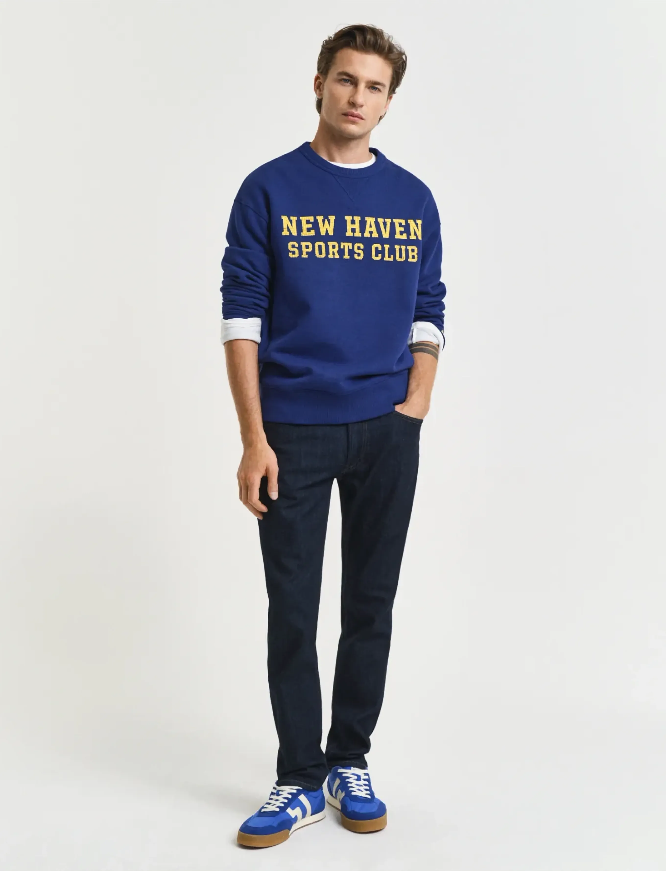 GANT SLIM GANT JEANS - Jeans - DARK BLUE / navy