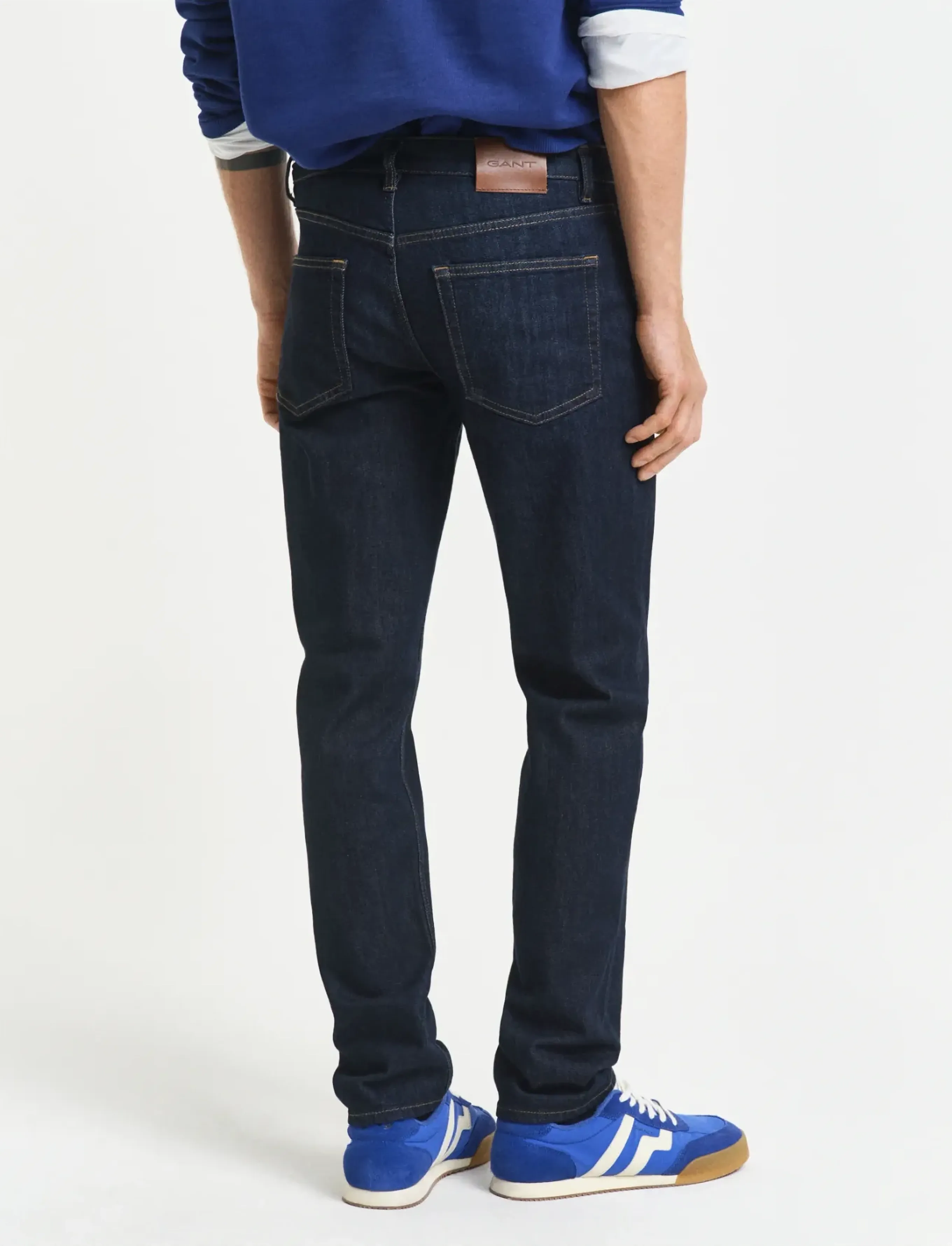 Gant - SLIM GANT JEANS - kitsad teksad - dark blue - 3