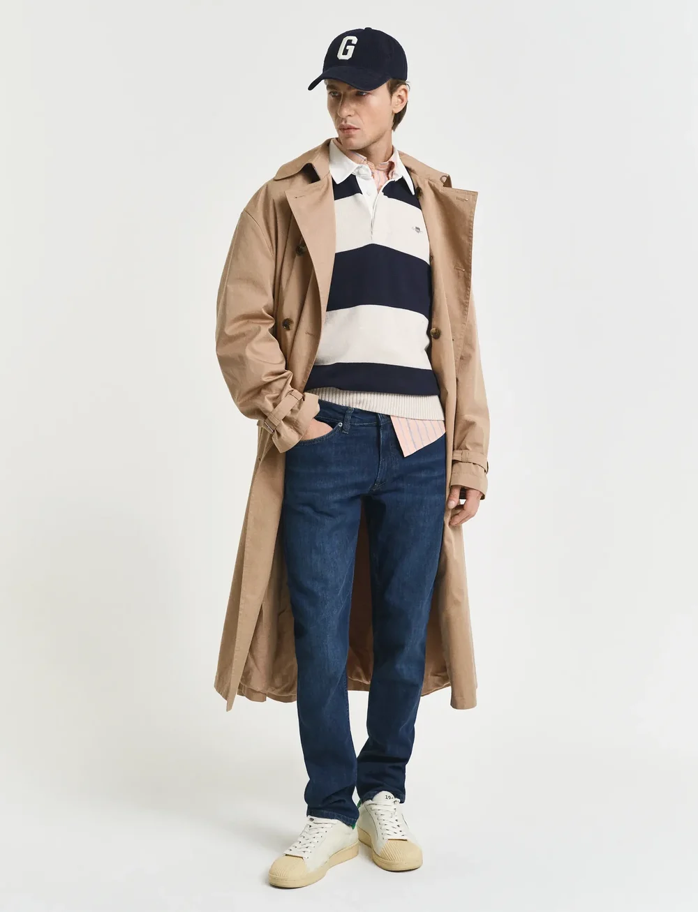 GANT - SLIM GANT JEANS - kitsad teksad - dark blue worn in - 0