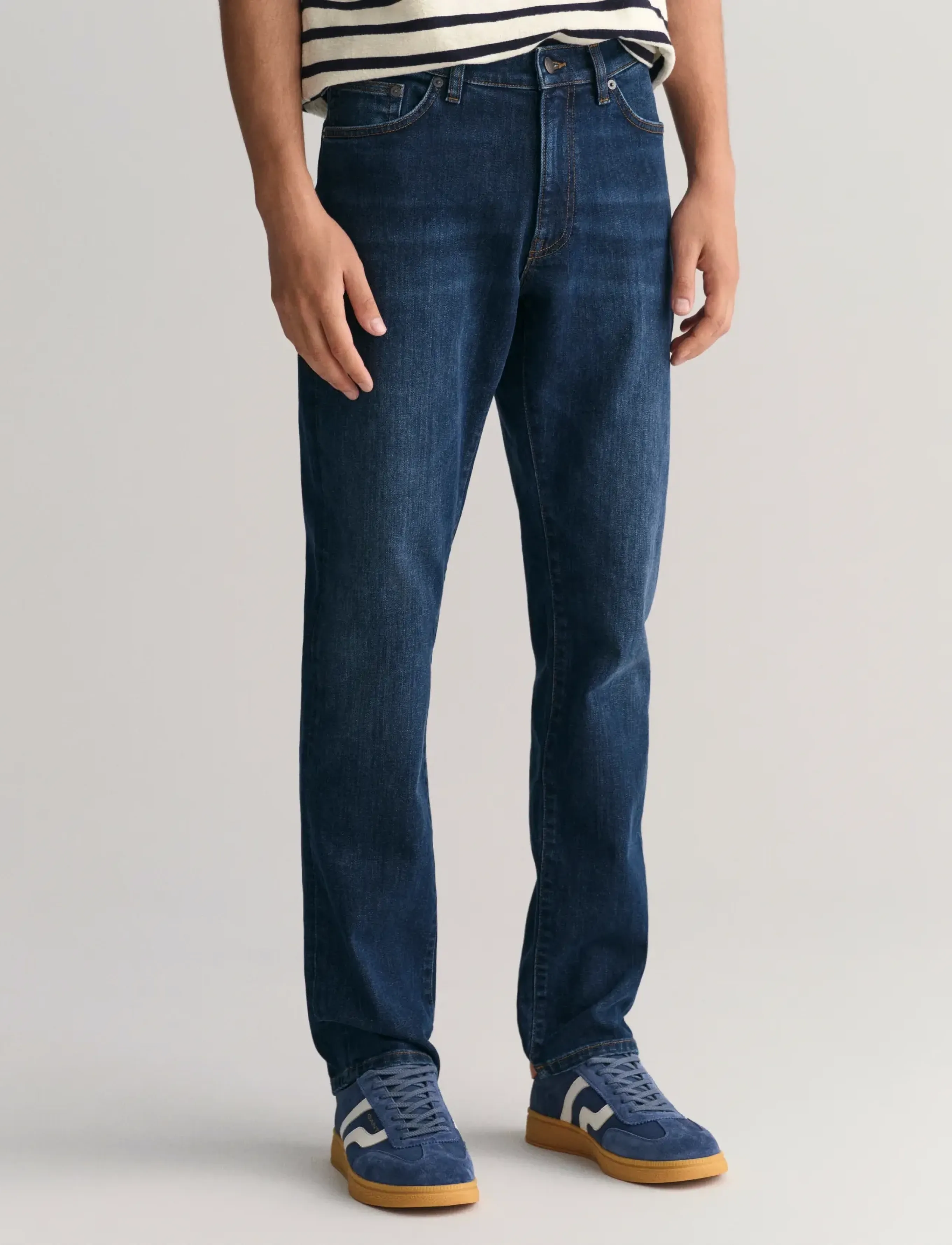 Gant - SLIM GANT JEANS - kitsad teksad - dark blue worn in - 3