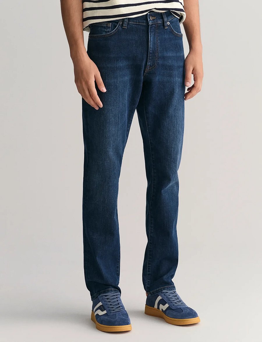 Gant - SLIM GANT JEANS - slim jeans - dark blue worn in - 3