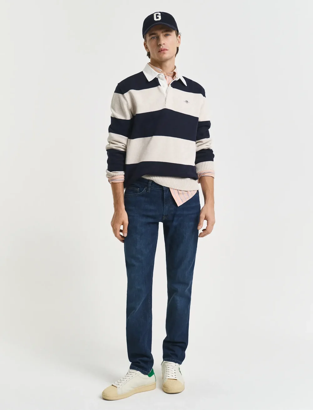 GANT - SLIM GANT JEANS - kitsad teksad - dark blue worn in - 5