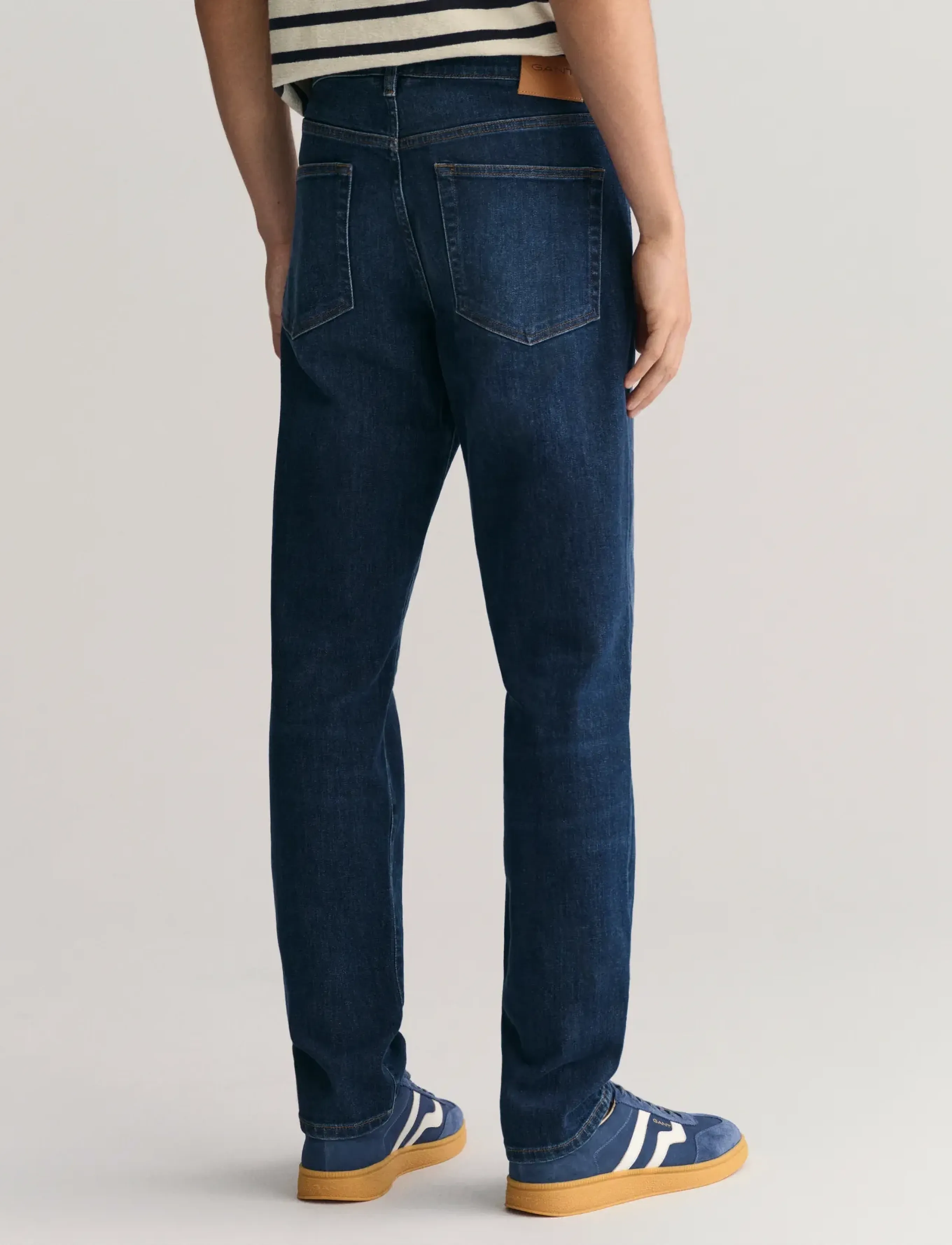 Gant - SLIM GANT JEANS - kitsad teksad - dark blue worn in - 5