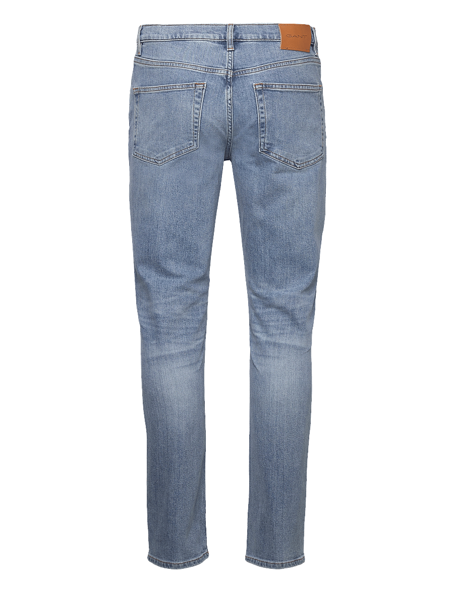 Gant - SLIM GANT JEANS - kitsad teksad - light blue vintage - 2